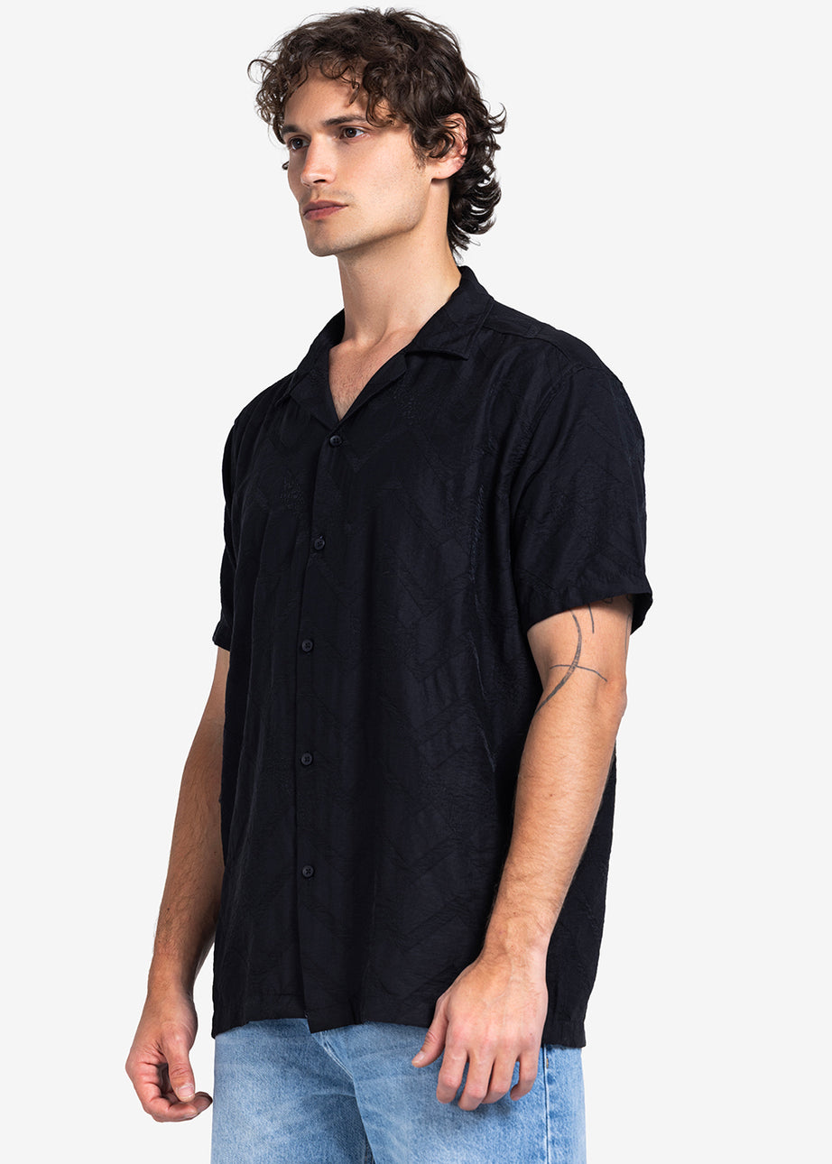 Half sleeve shirt - Men - Textured