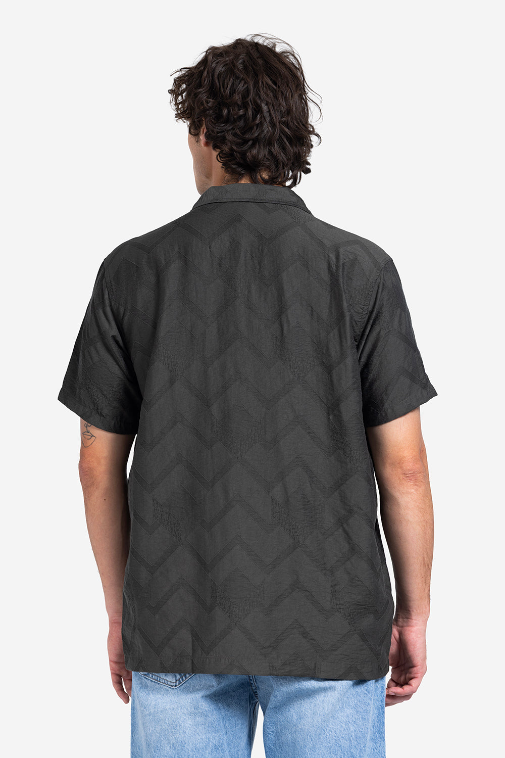 Half sleeve shirt - Men - Textured
