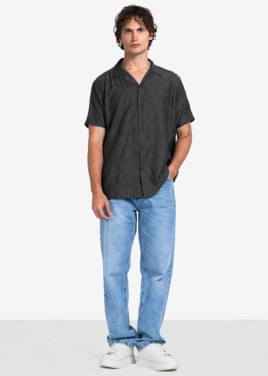 Half sleeve shirt - Men - Textured