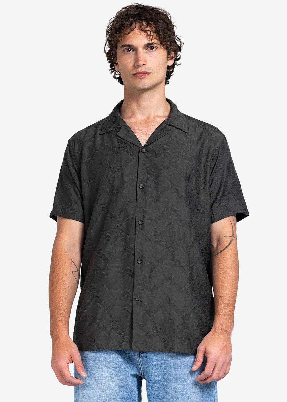 Half sleeve shirt - Men - Textured