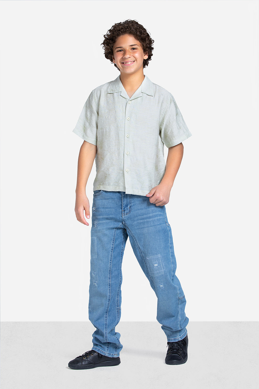 Half sleeve shirt - Boys - Plain