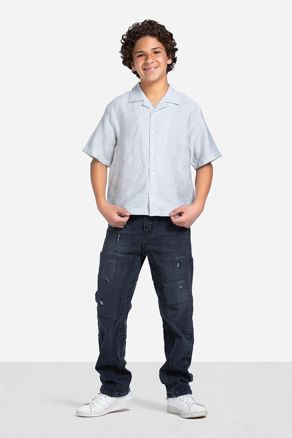 Half sleeve shirt - Boys - Plain