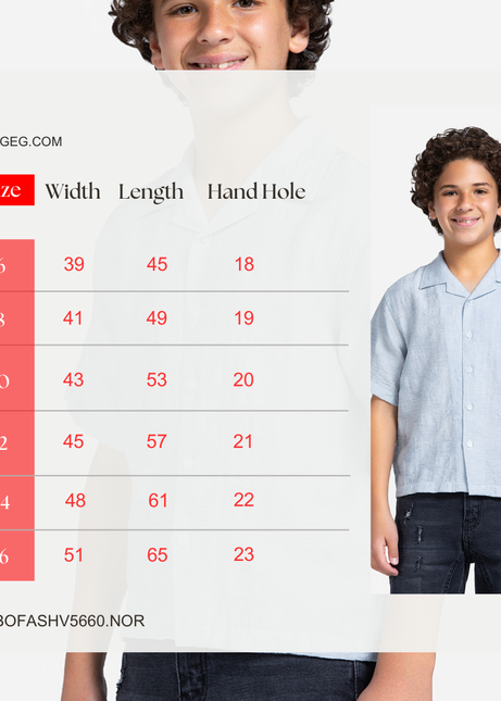 Half sleeve shirt - Boys - Plain