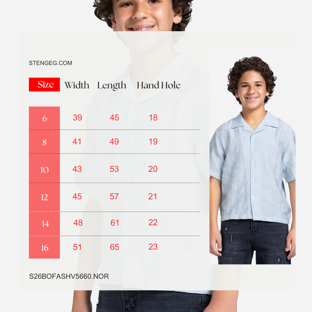 Half sleeve shirt - Boys - Plain