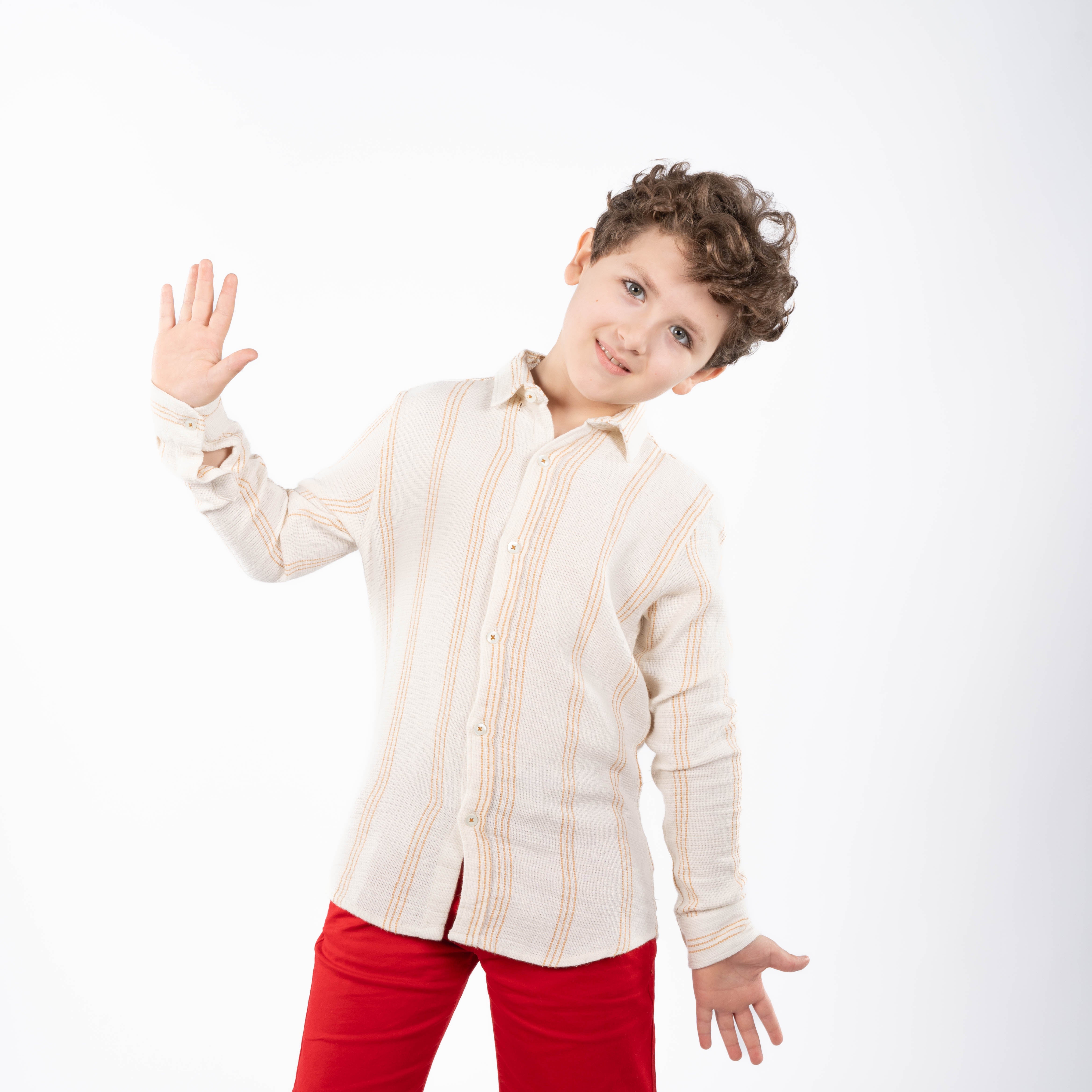 قميص - ولادي - كم طويل