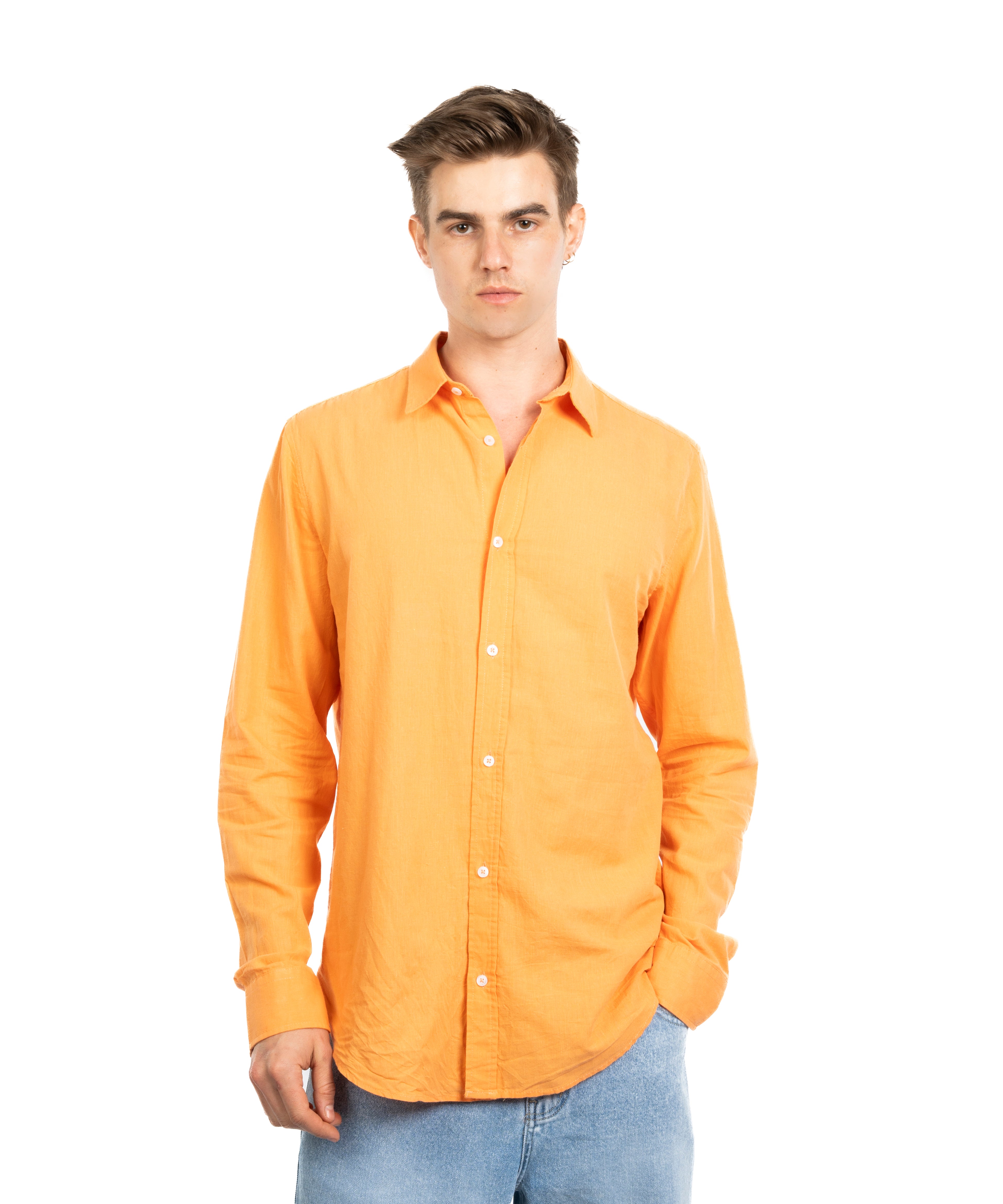 Long Sleeve Shirt - Men - Plain