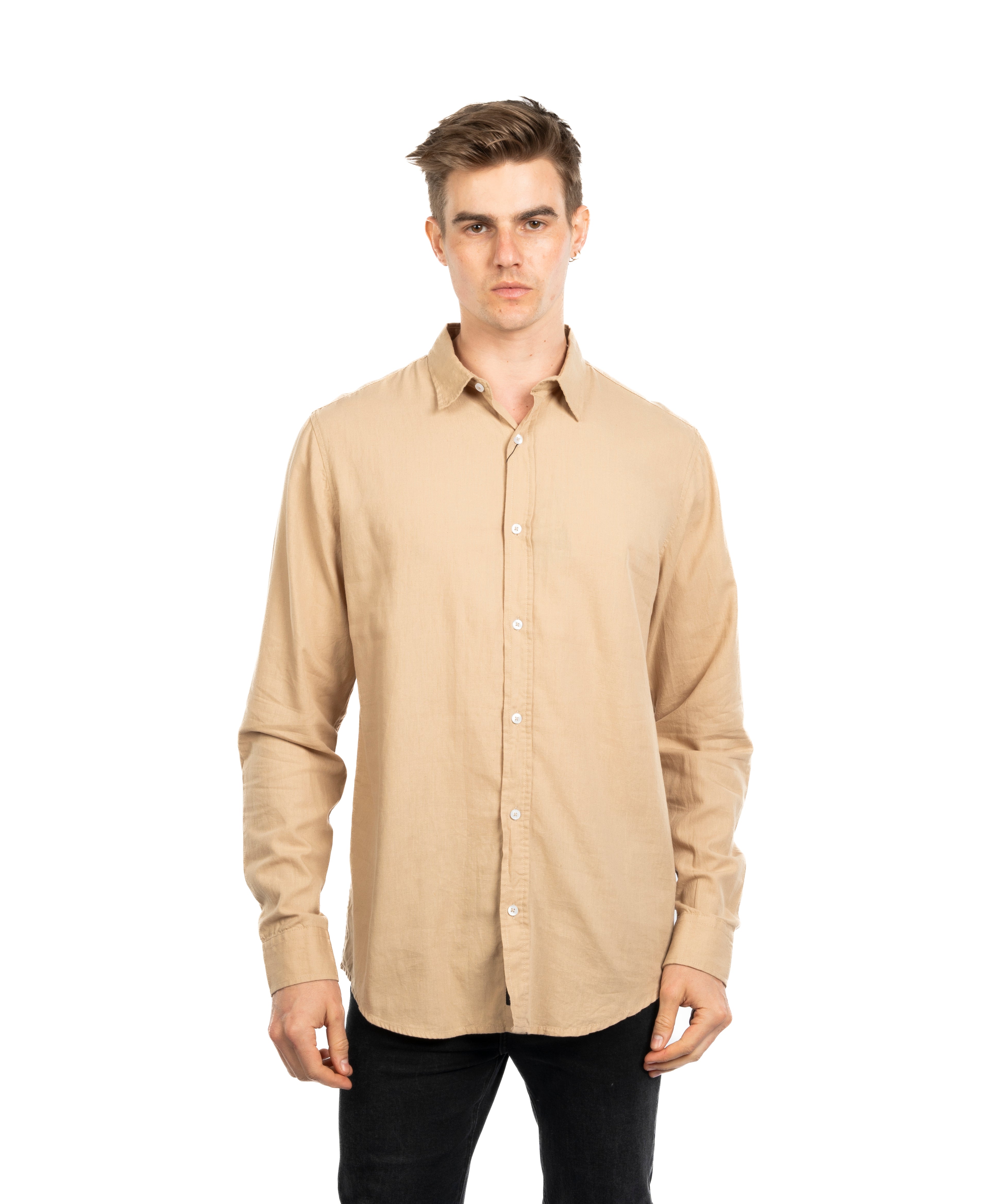 Long Sleeve Shirt - Men - Plain