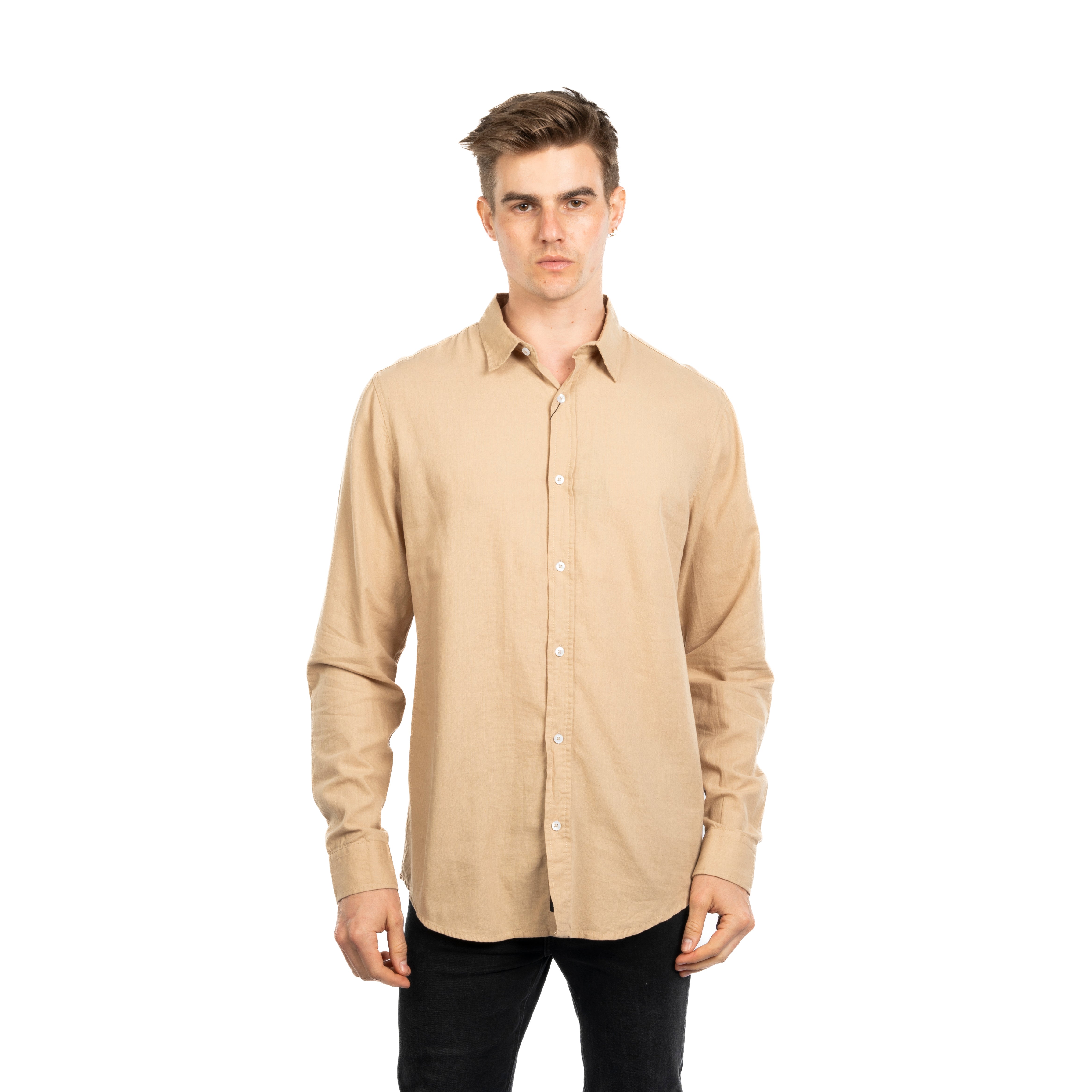 Long Sleeve Shirt - Men - Plain