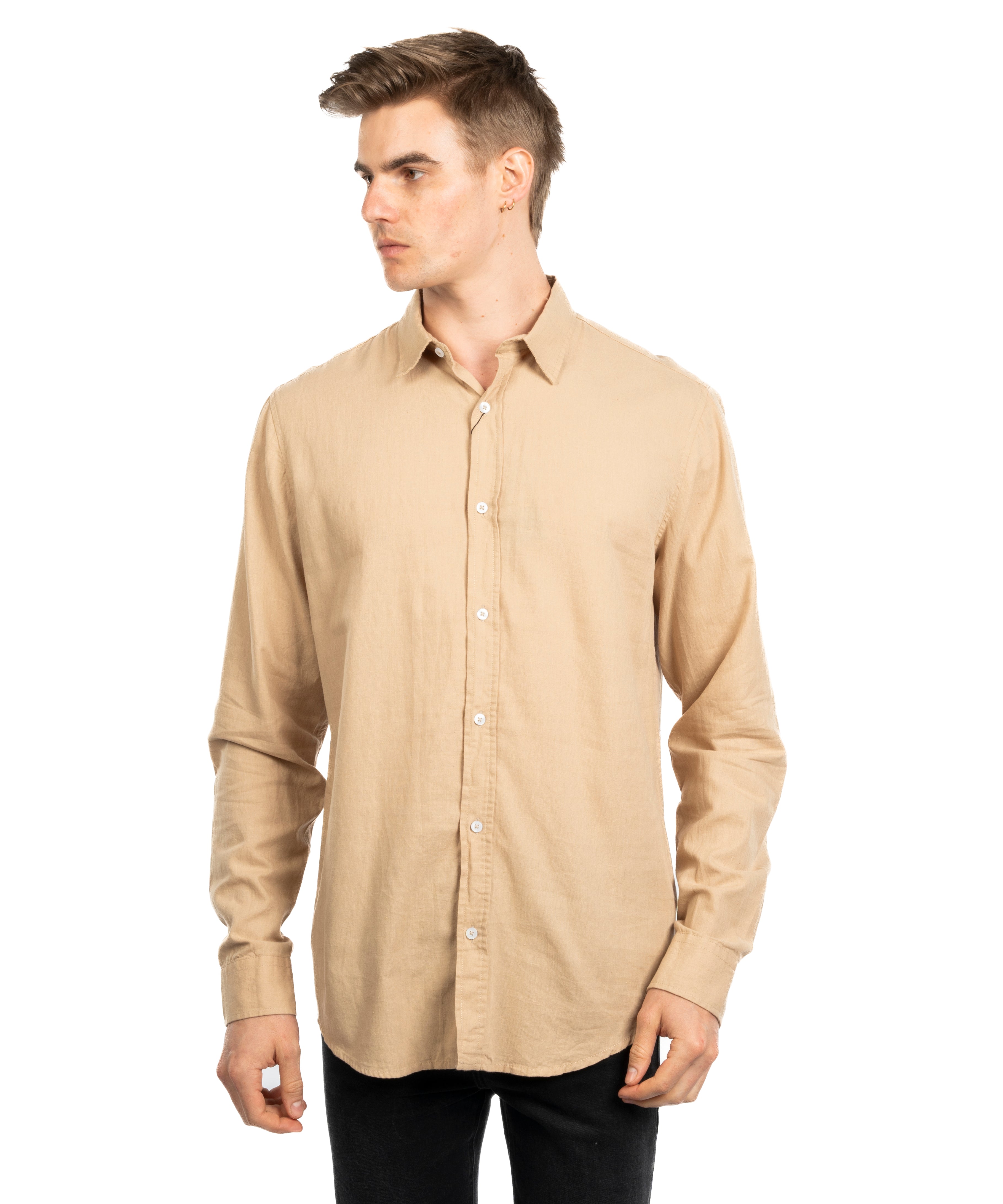 Long Sleeve Shirt - Men - Plain