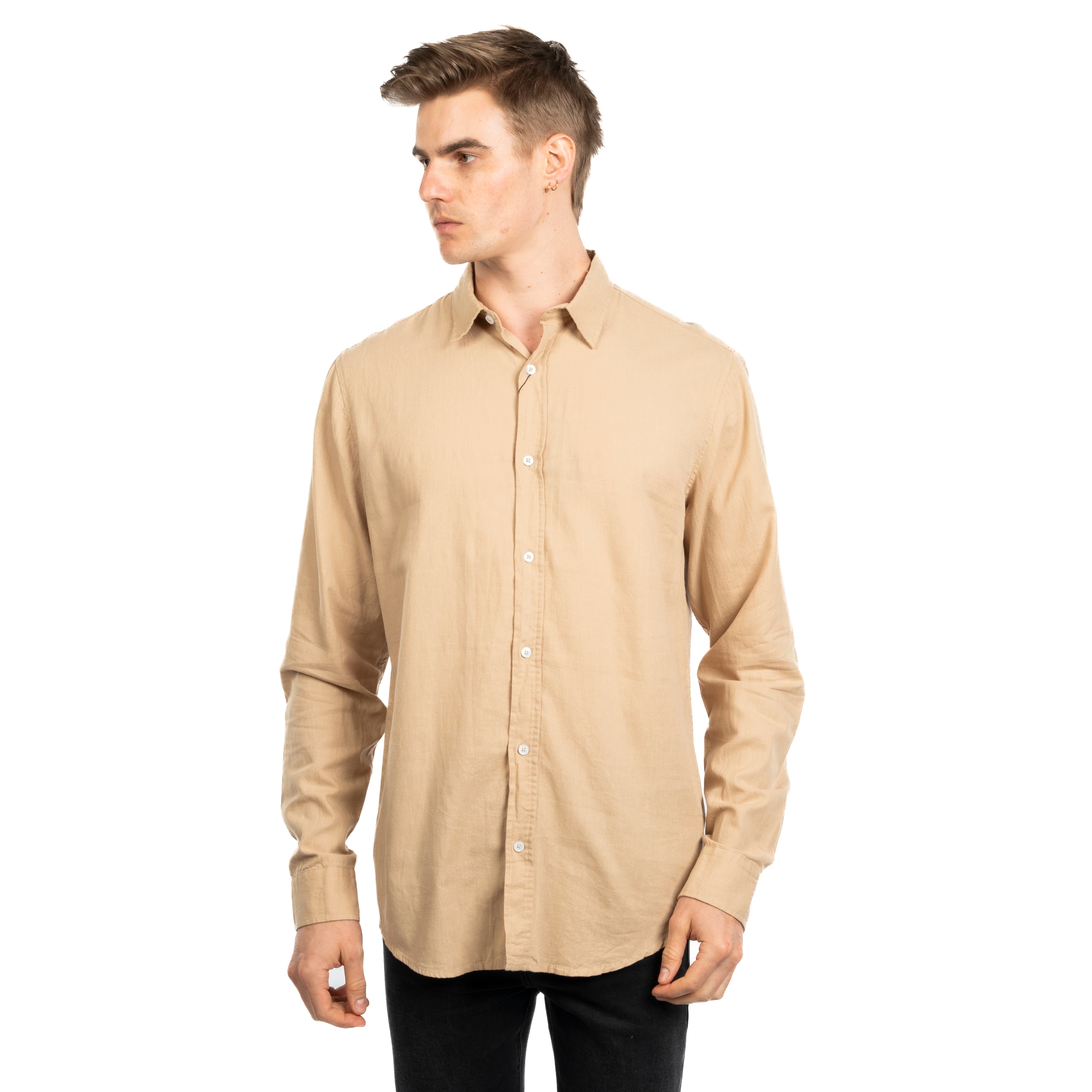 Long Sleeve Shirt - Men - Plain