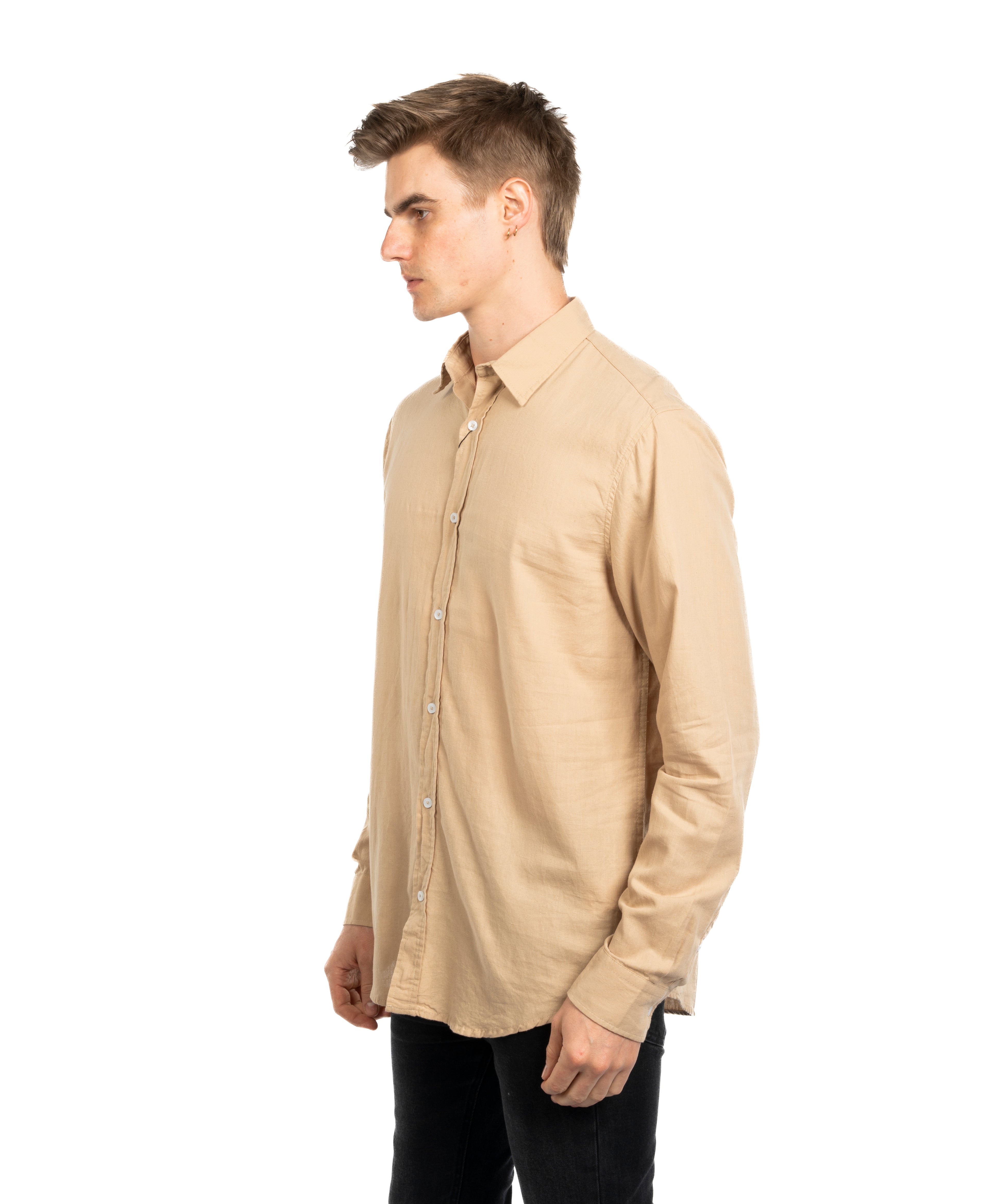 Long Sleeve Shirt - Men - Plain