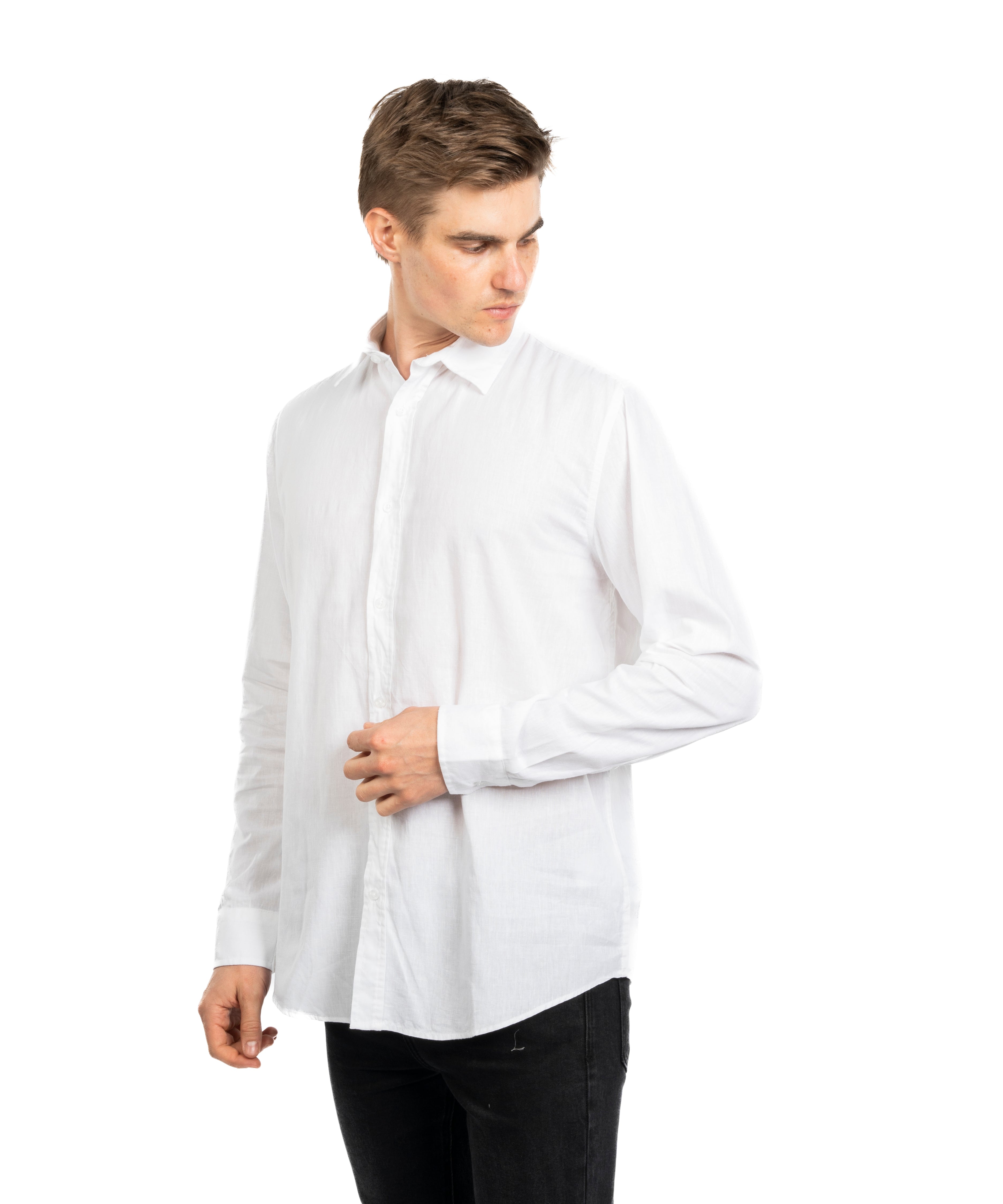 Long Sleeve Shirt - Men - Plain