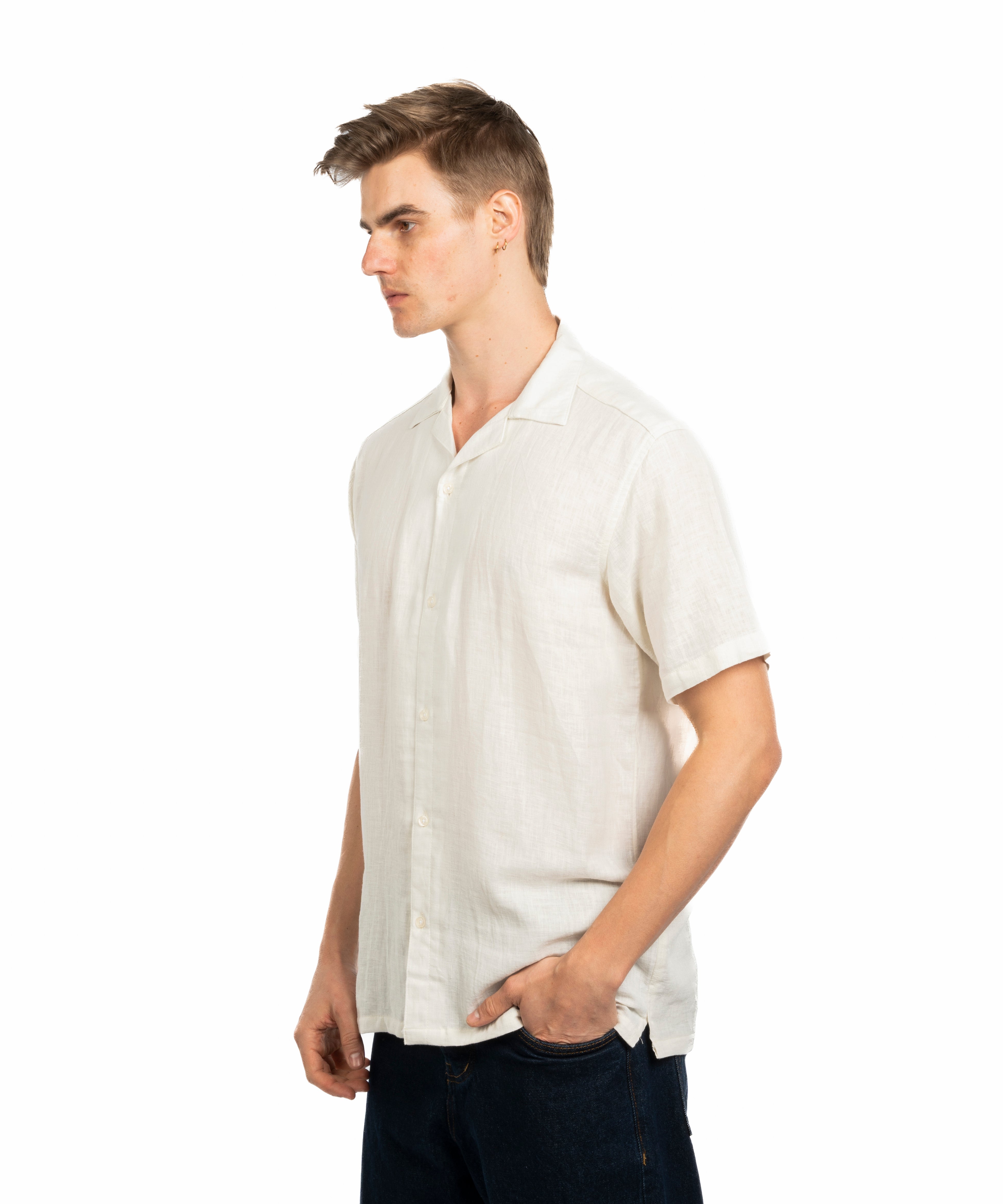Half Sleeve Shirt - Men - Plain