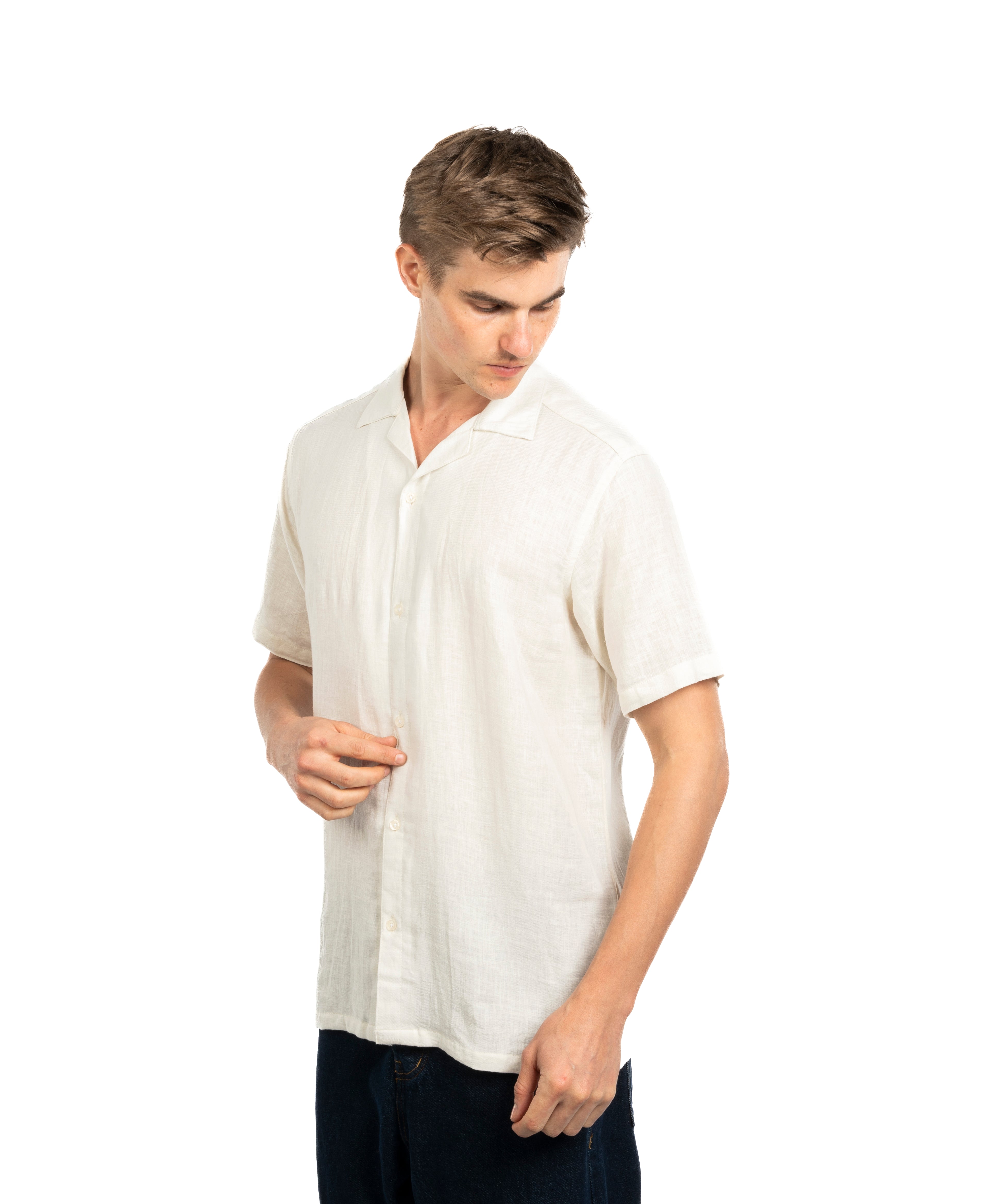 Half Sleeve Shirt - Men - Plain