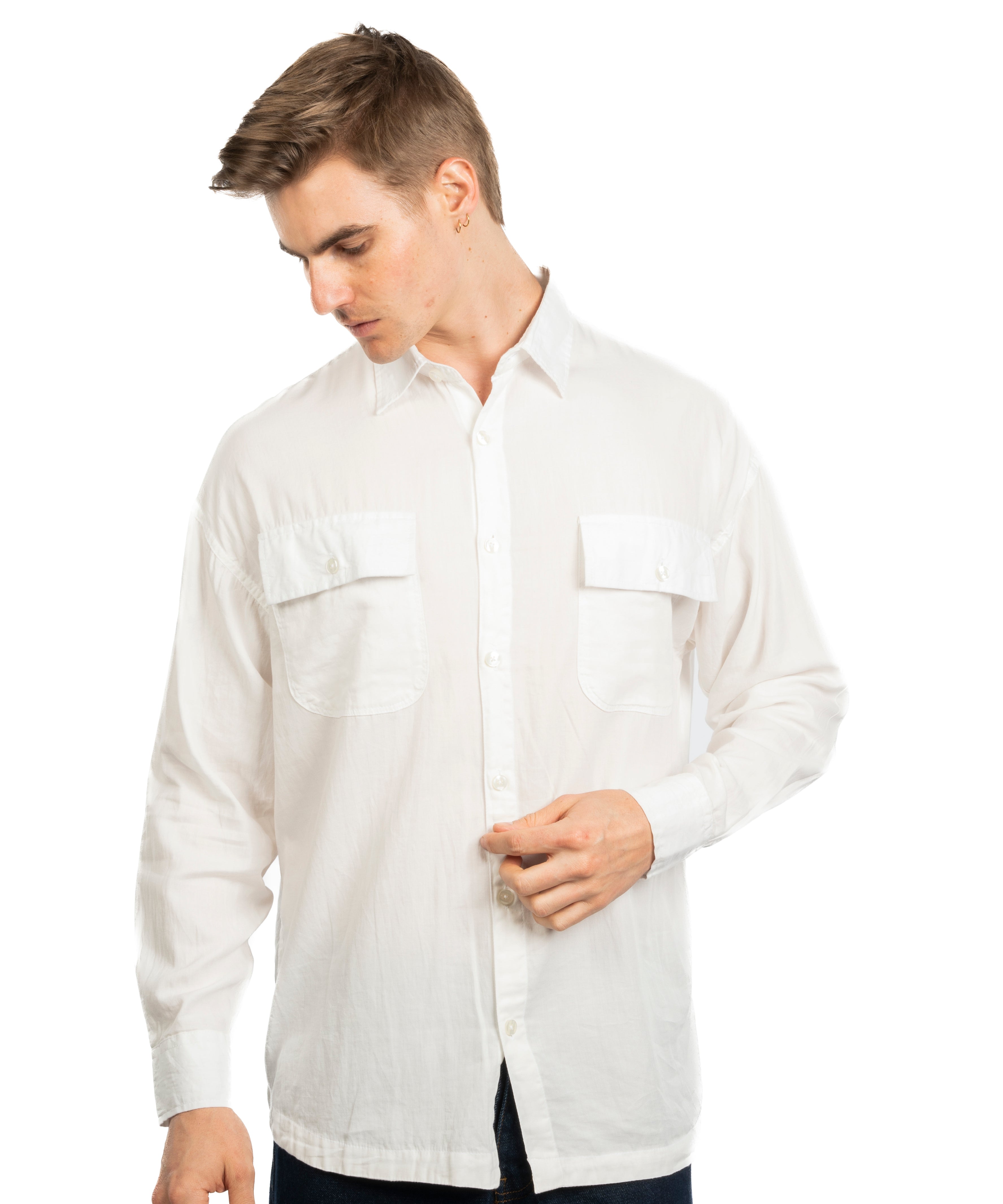 Long Sleeve Shirt - Men - Plain