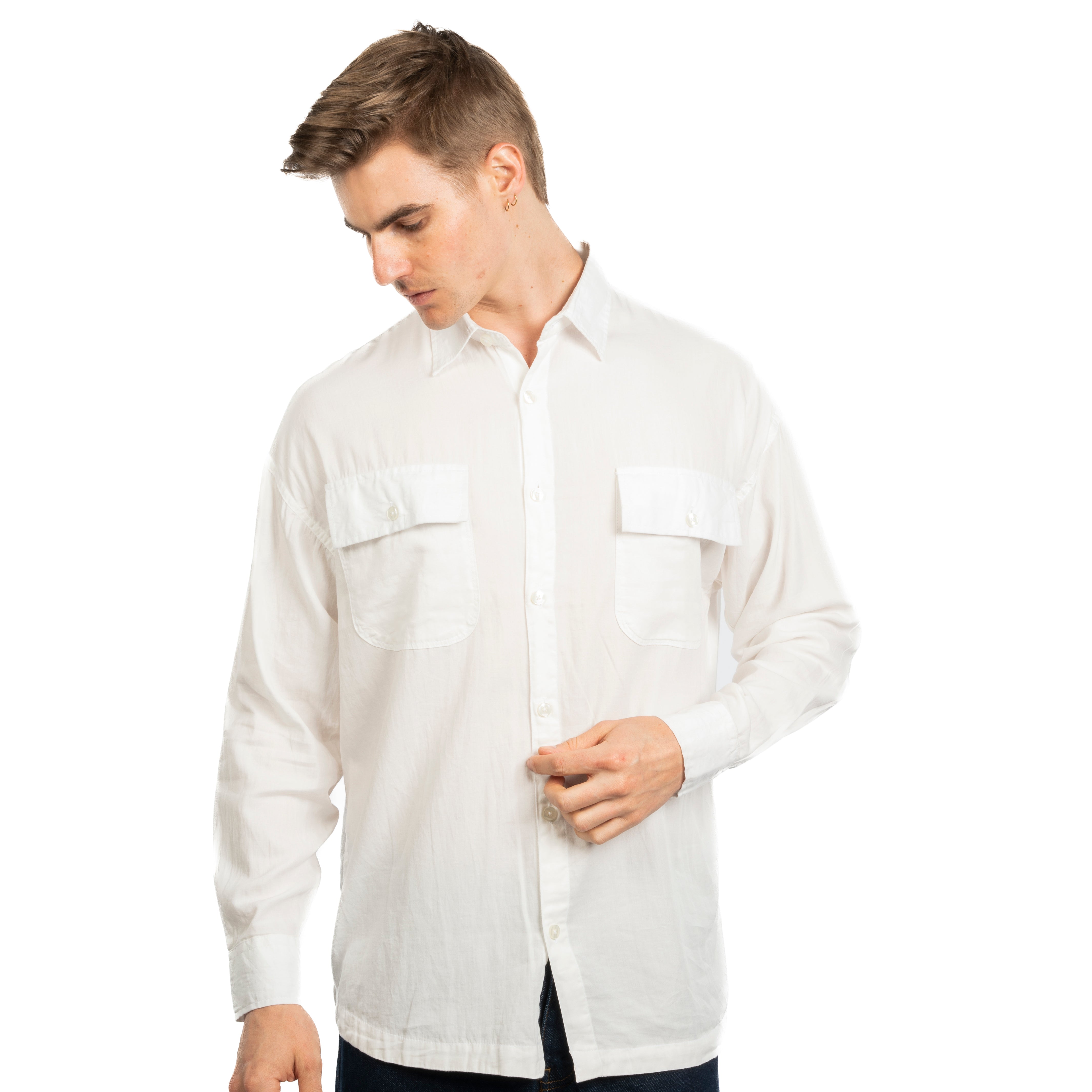 Long Sleeve Shirt - Men - Plain