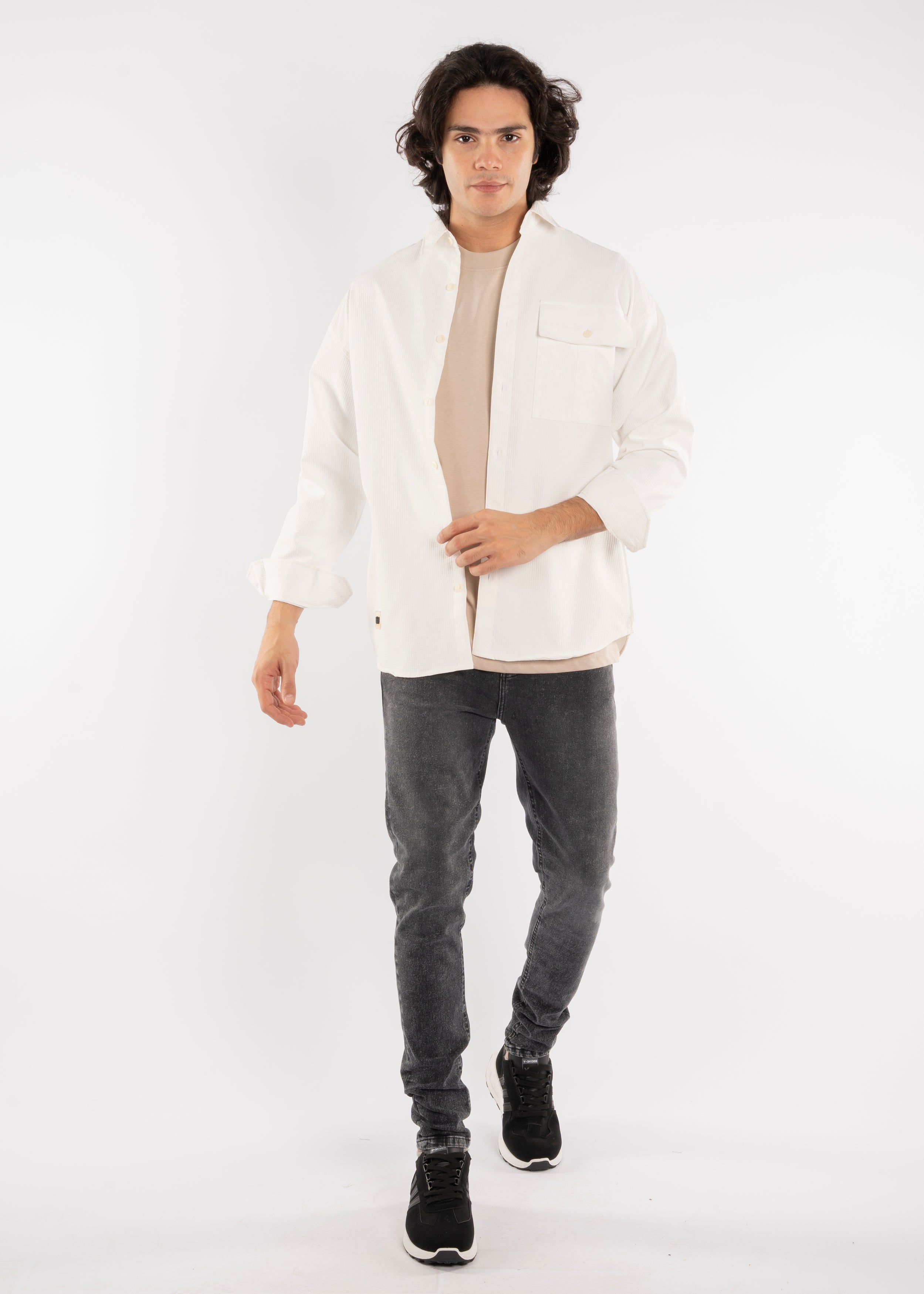 Long Sleeve Shirt - Men - Gabardine