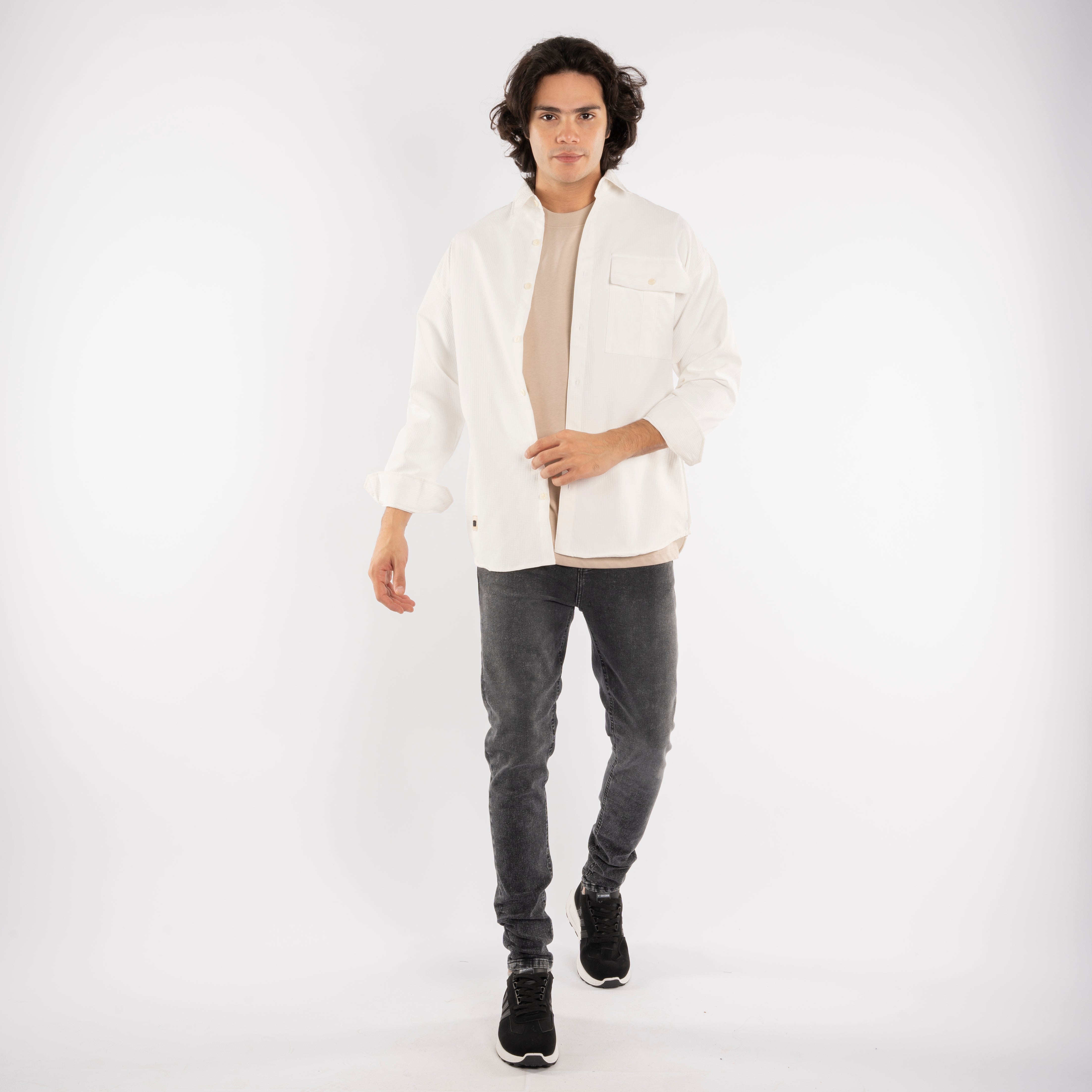 Long Sleeve Shirt - Men - Gabardine