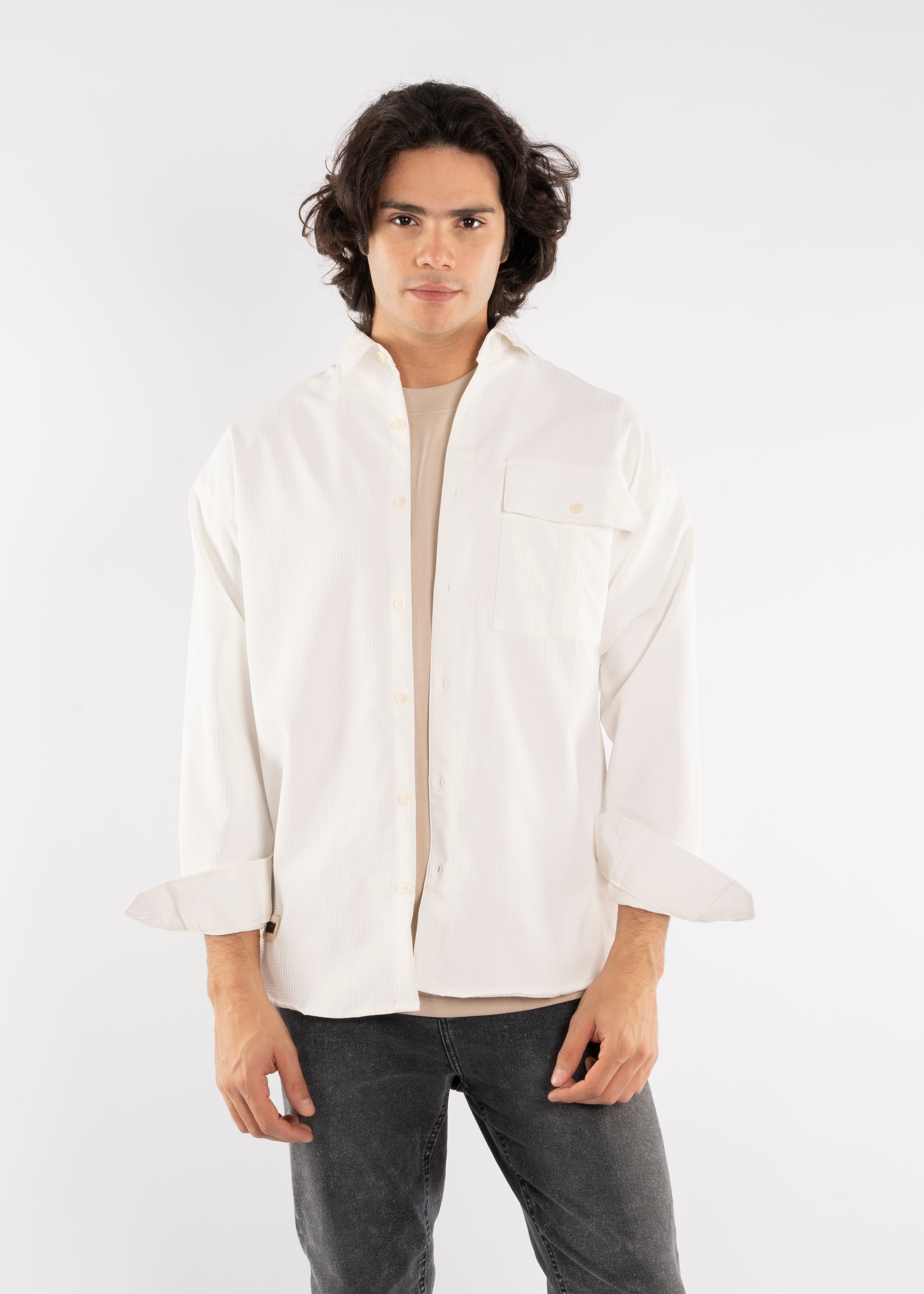 Long Sleeve Shirt - Men - Gabardine