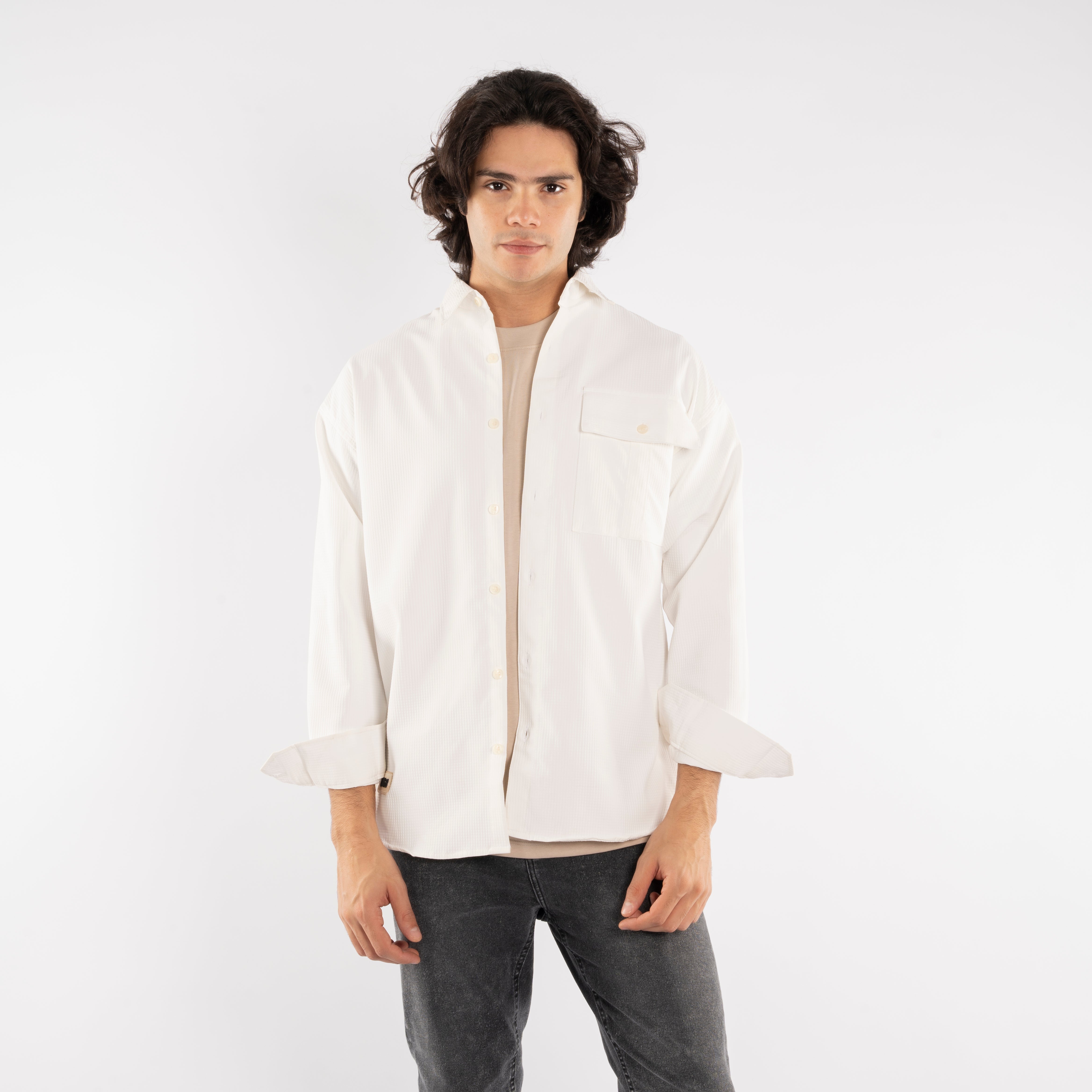 Long Sleeve Shirt - Men - Gabardine