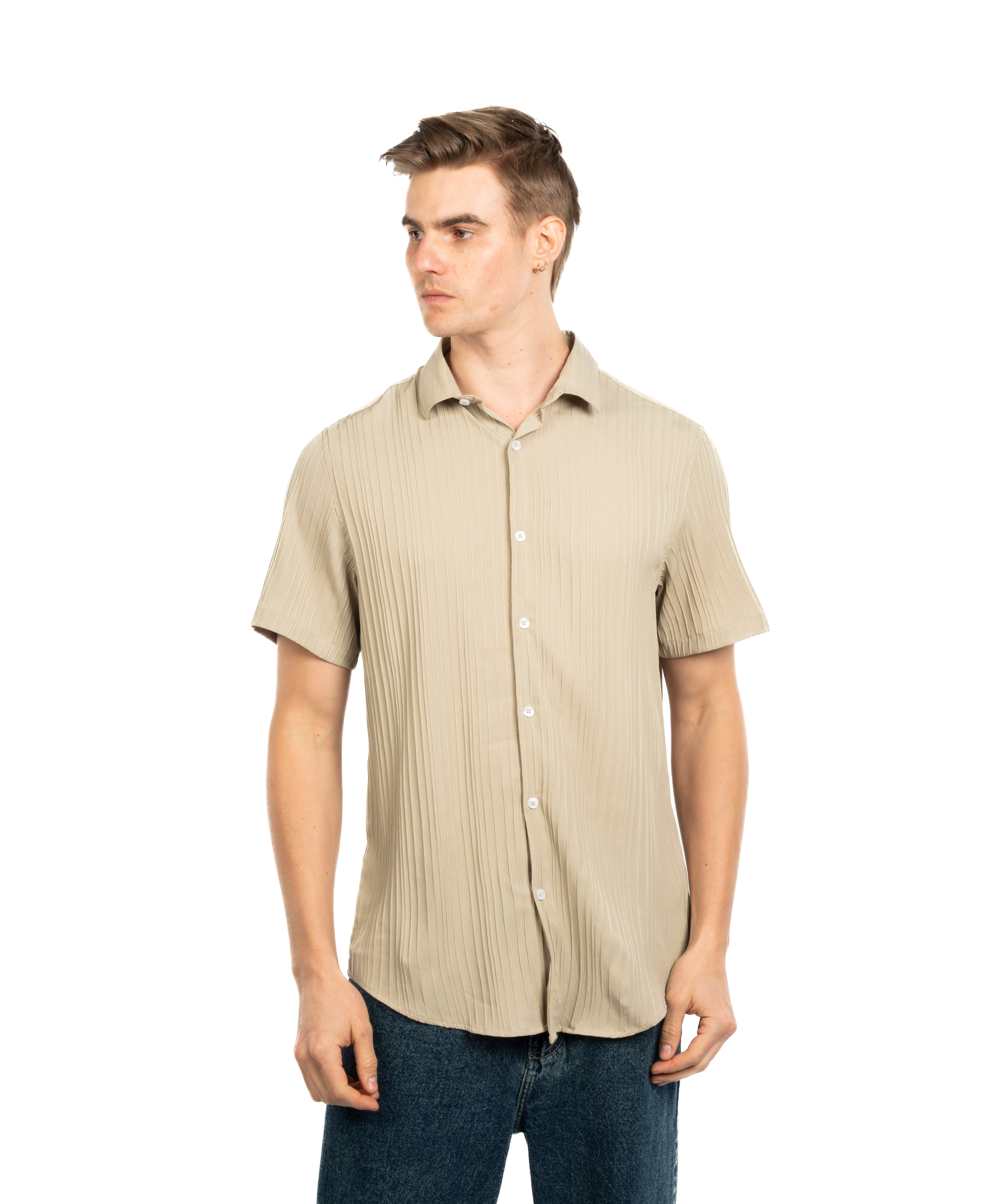 Half Sleeve Shirt - Men - Plain