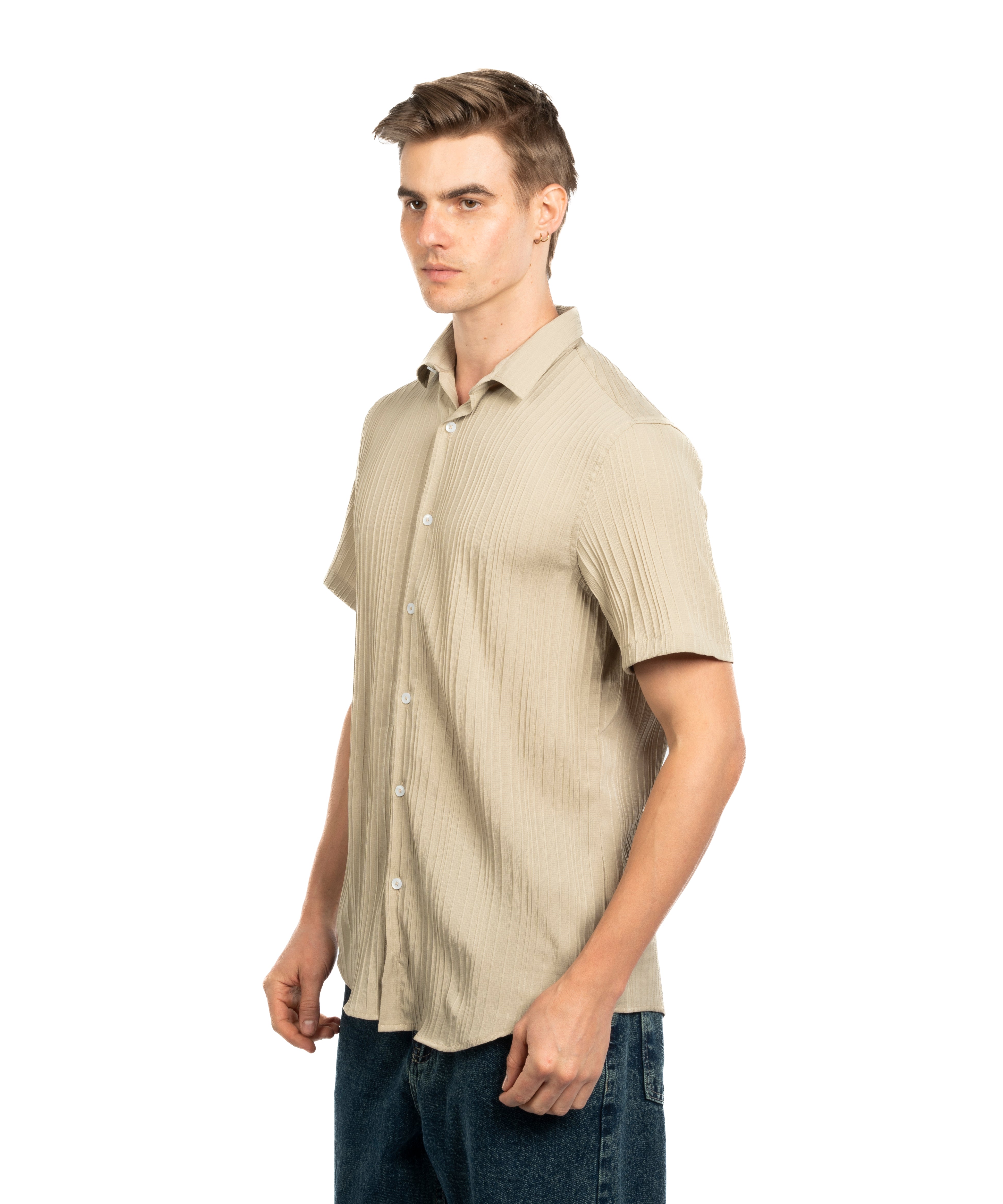 Half Sleeve Shirt - Men - Plain