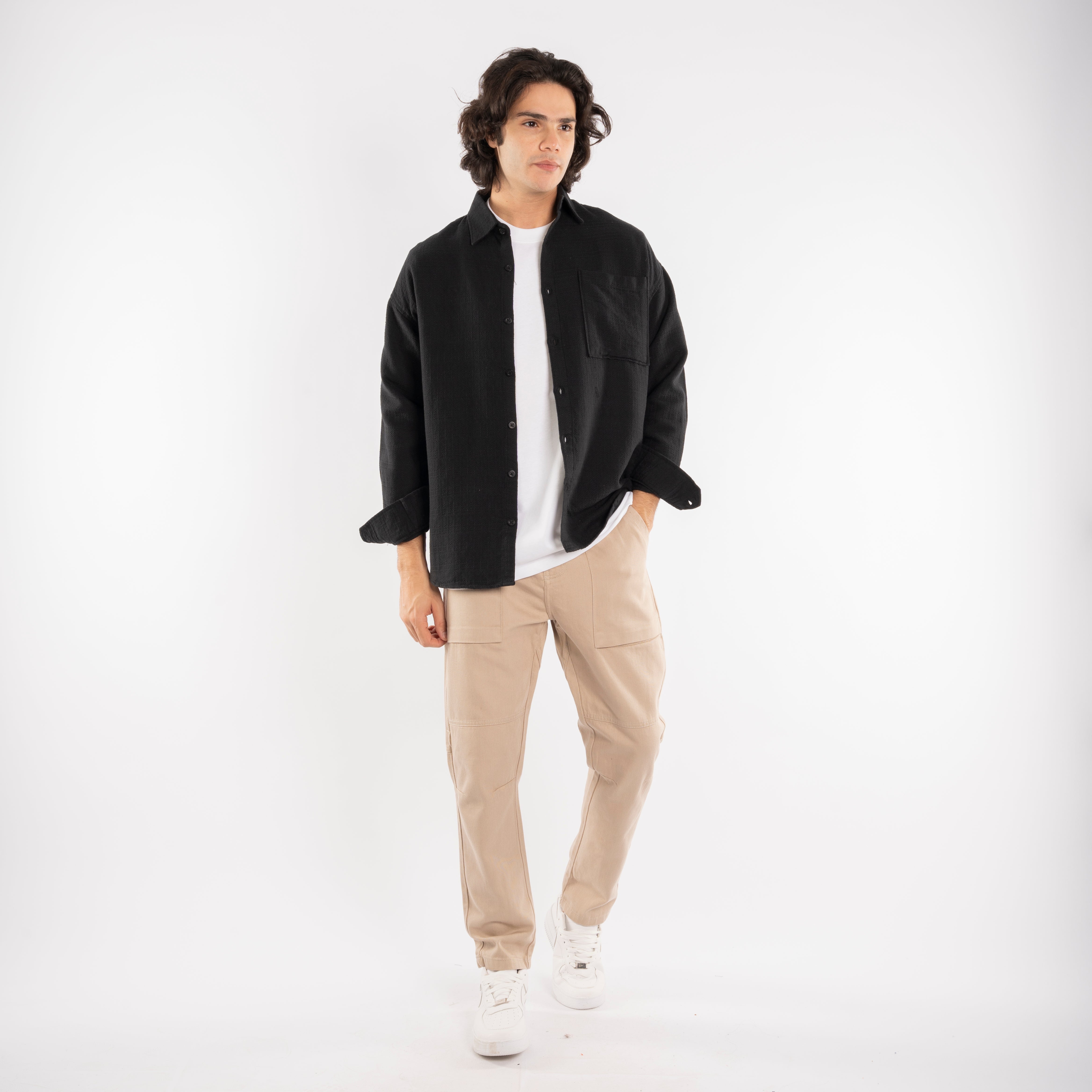 Long Sleeve Shirt - Men - Gabardine