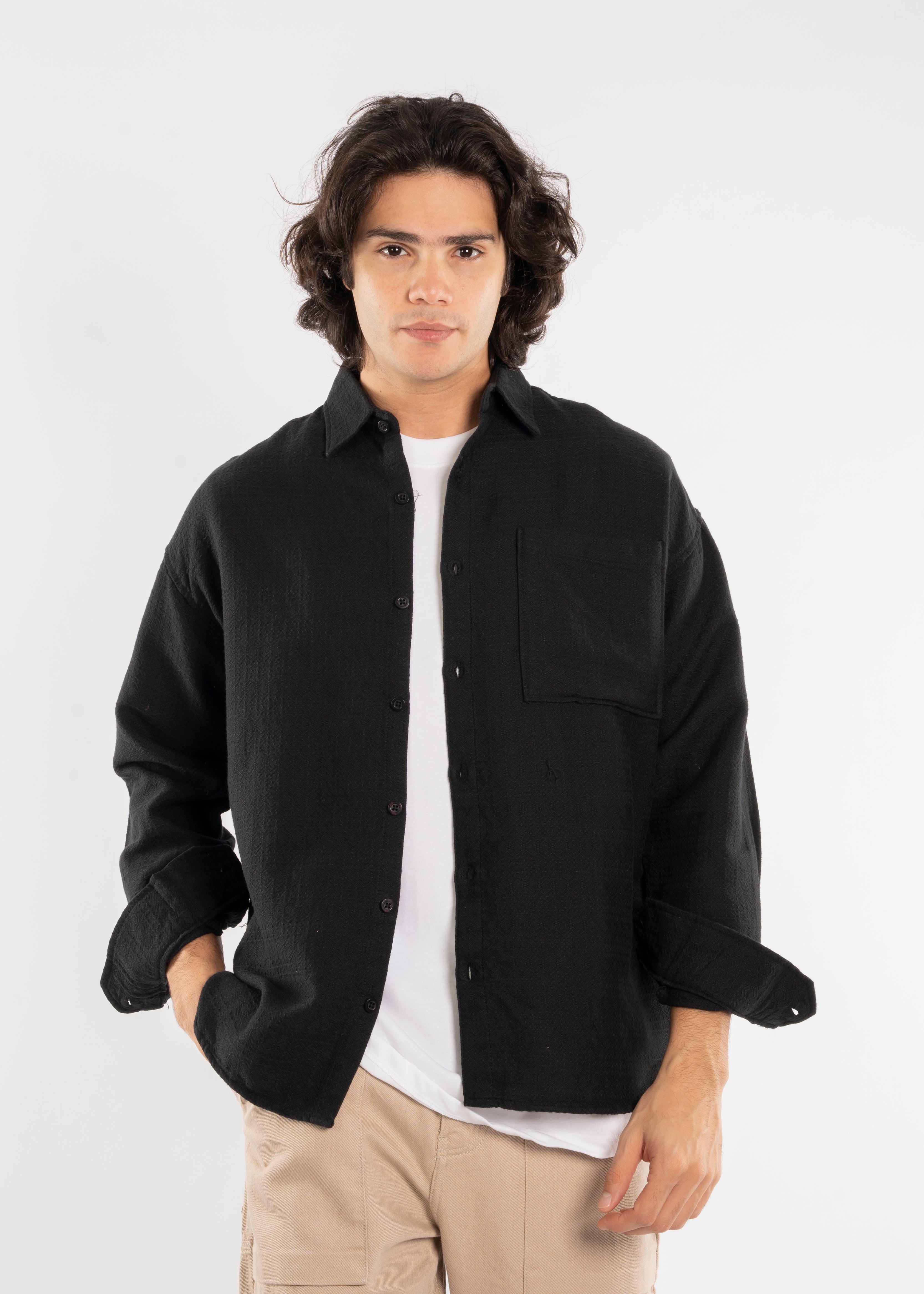 Long Sleeve Shirt - Men - Gabardine