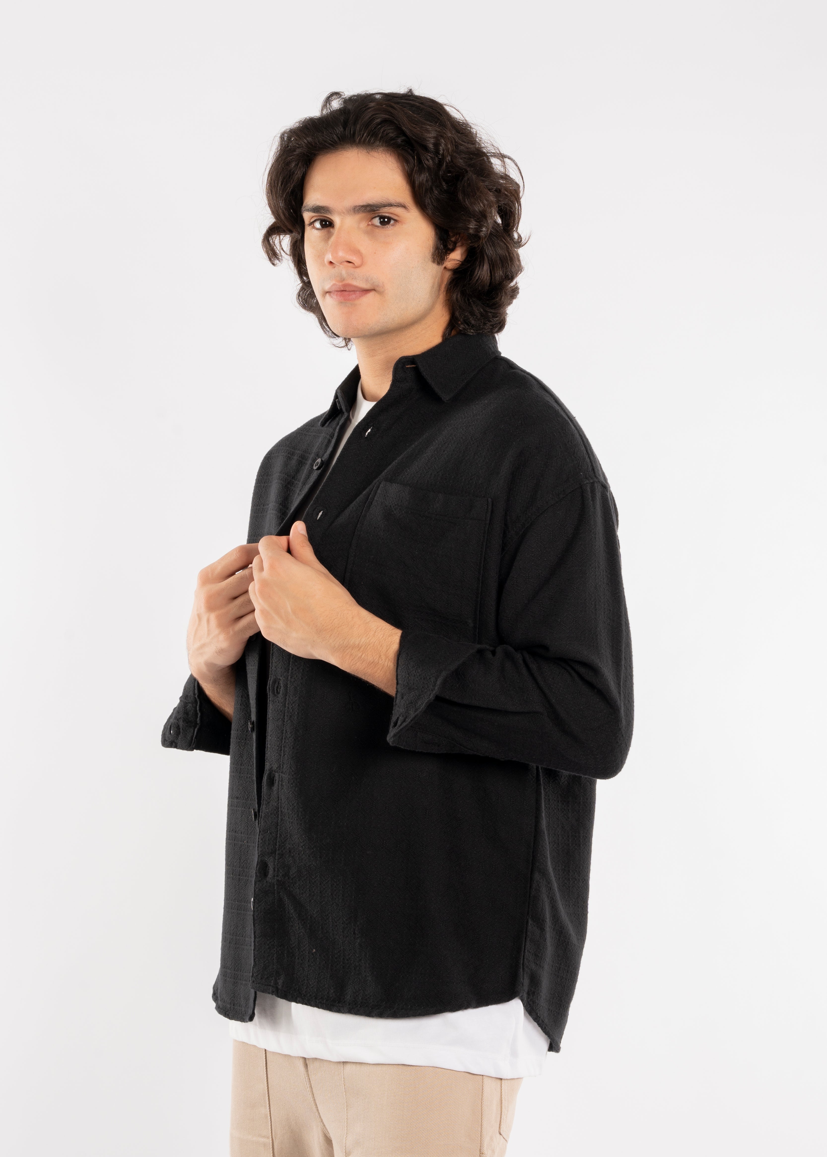 Long Sleeve Shirt - Men - Gabardine