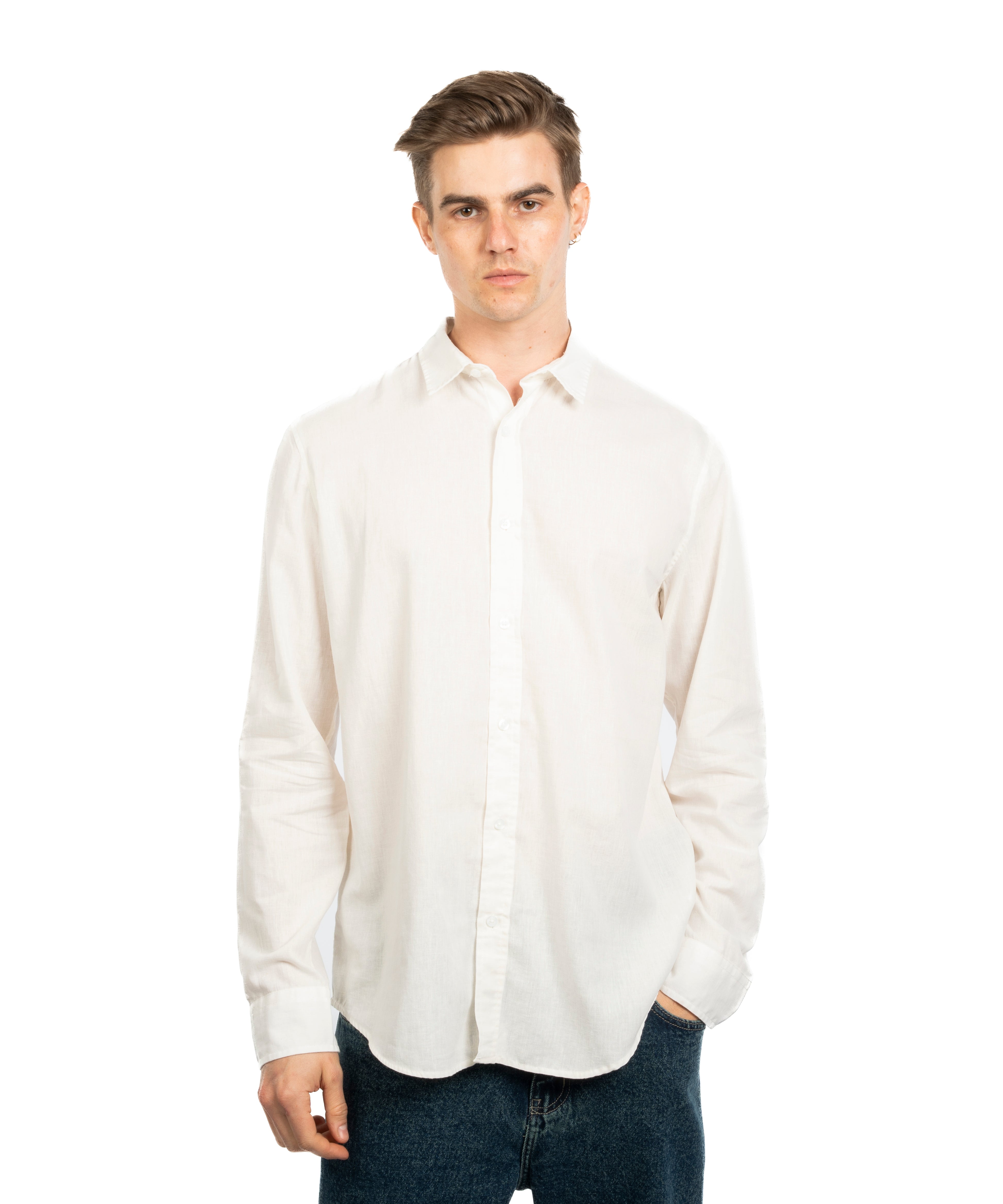 Long Sleeve Shirt - Men - Plain