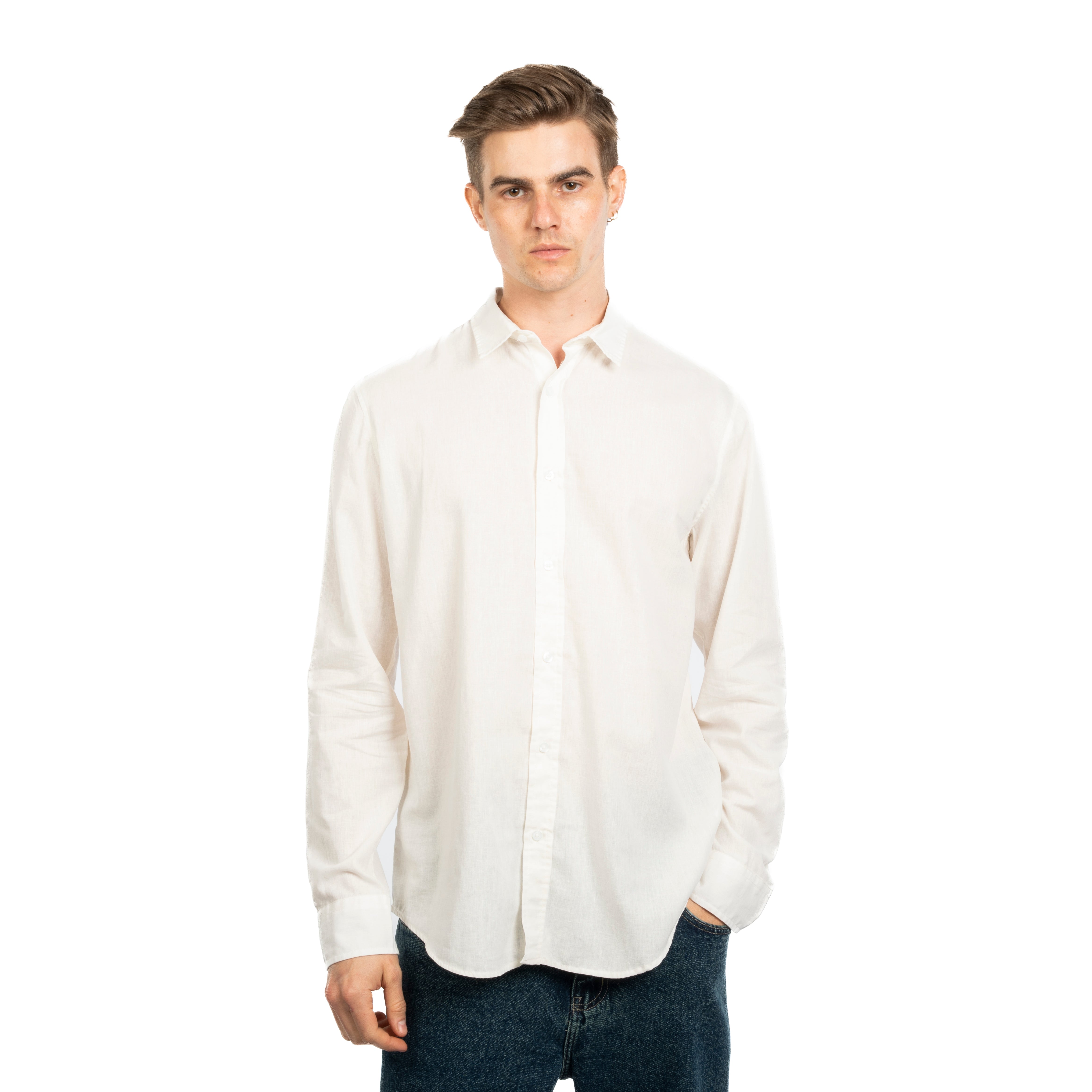 Long Sleeve Shirt - Men - Plain