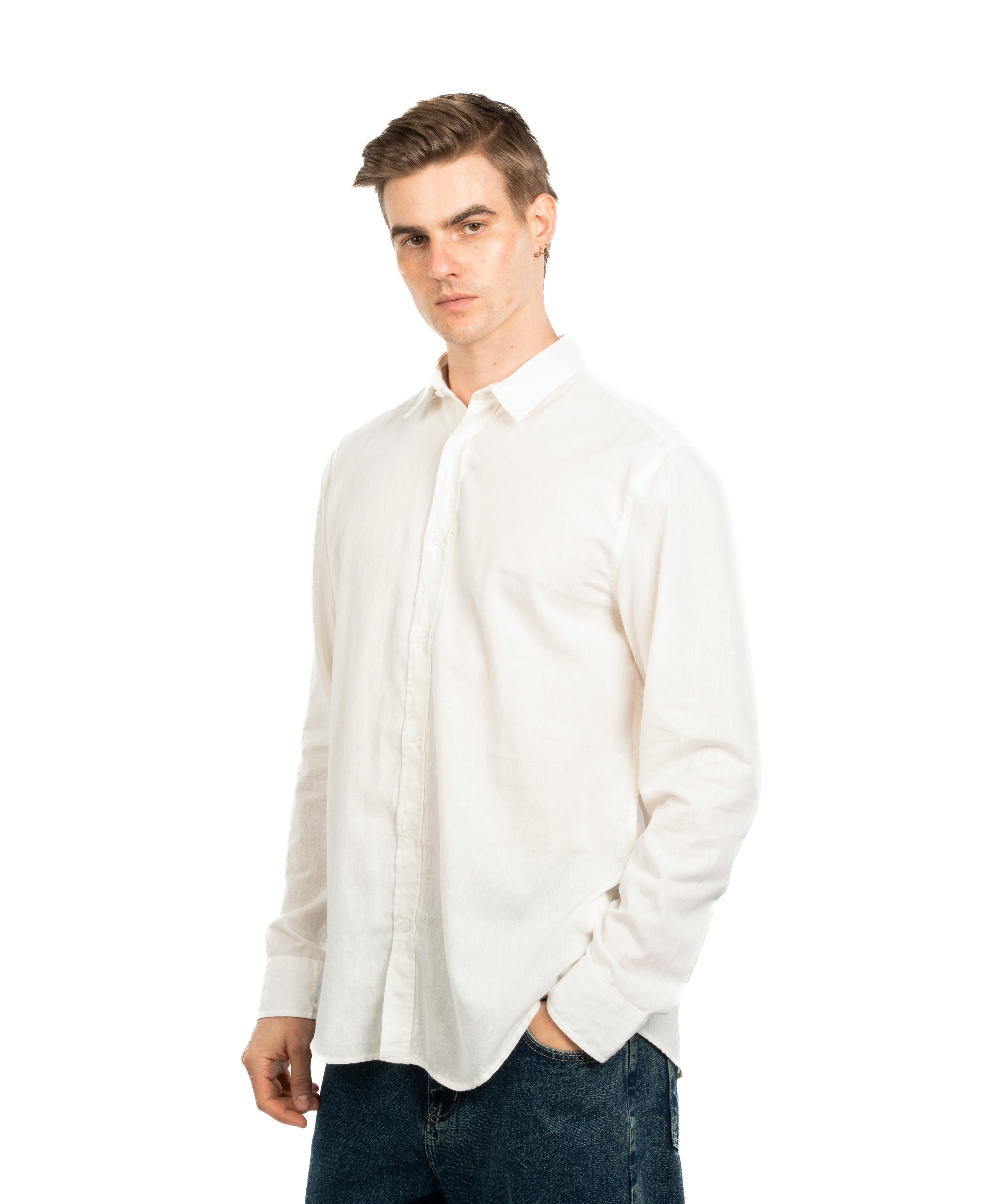 Long Sleeve Shirt - Men - Plain