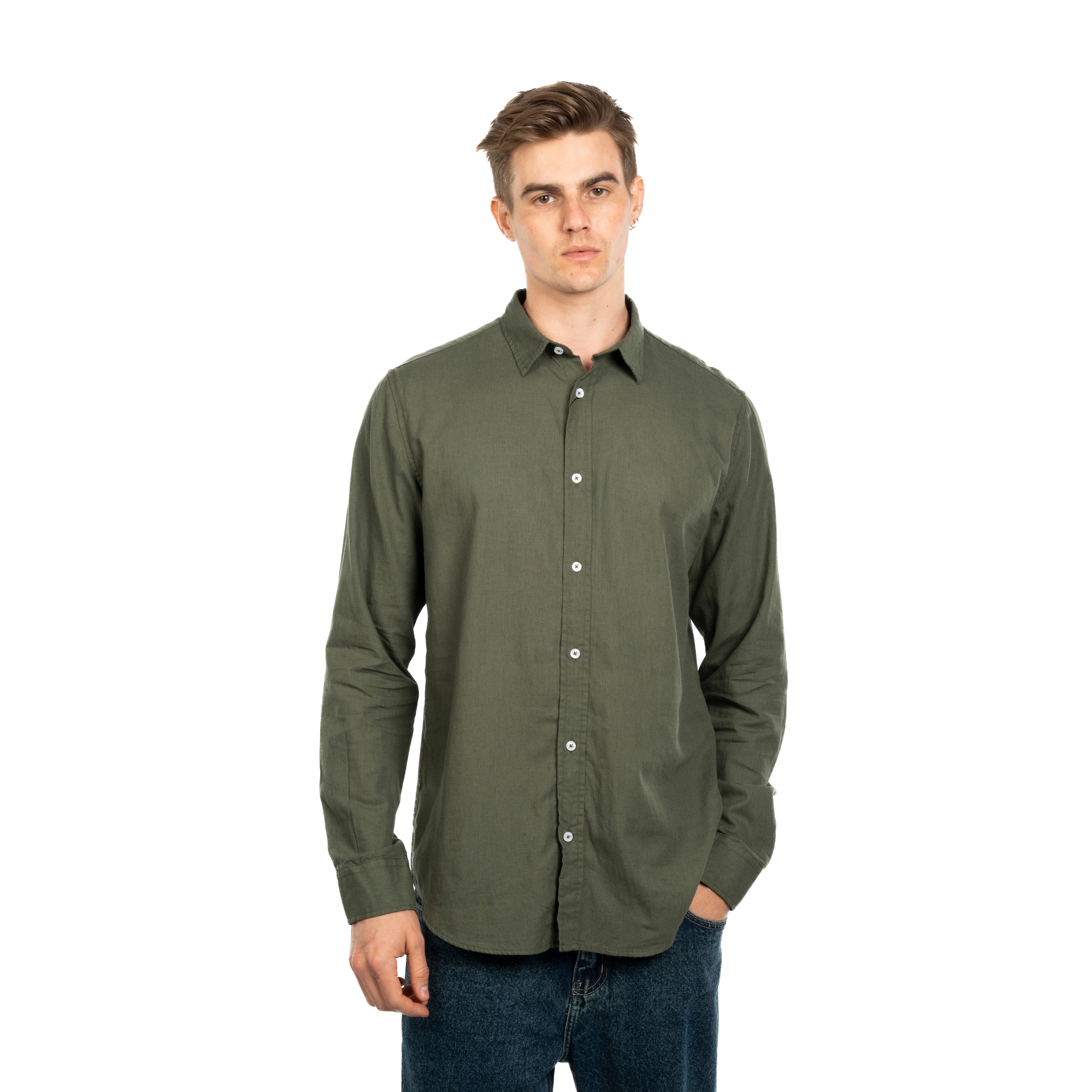 Long Sleeve Shirt - Men - Plain