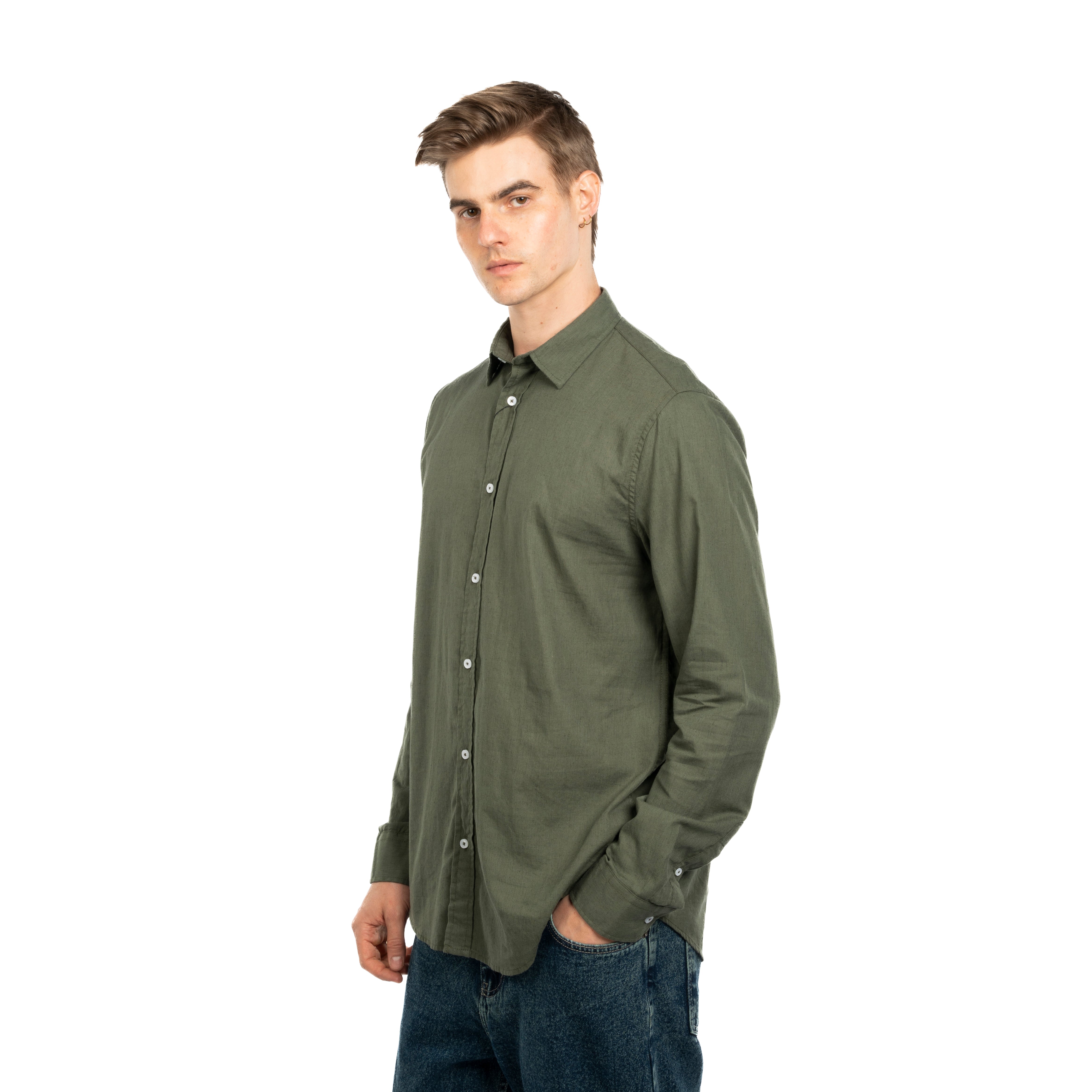 Long Sleeve Shirt - Men - Plain