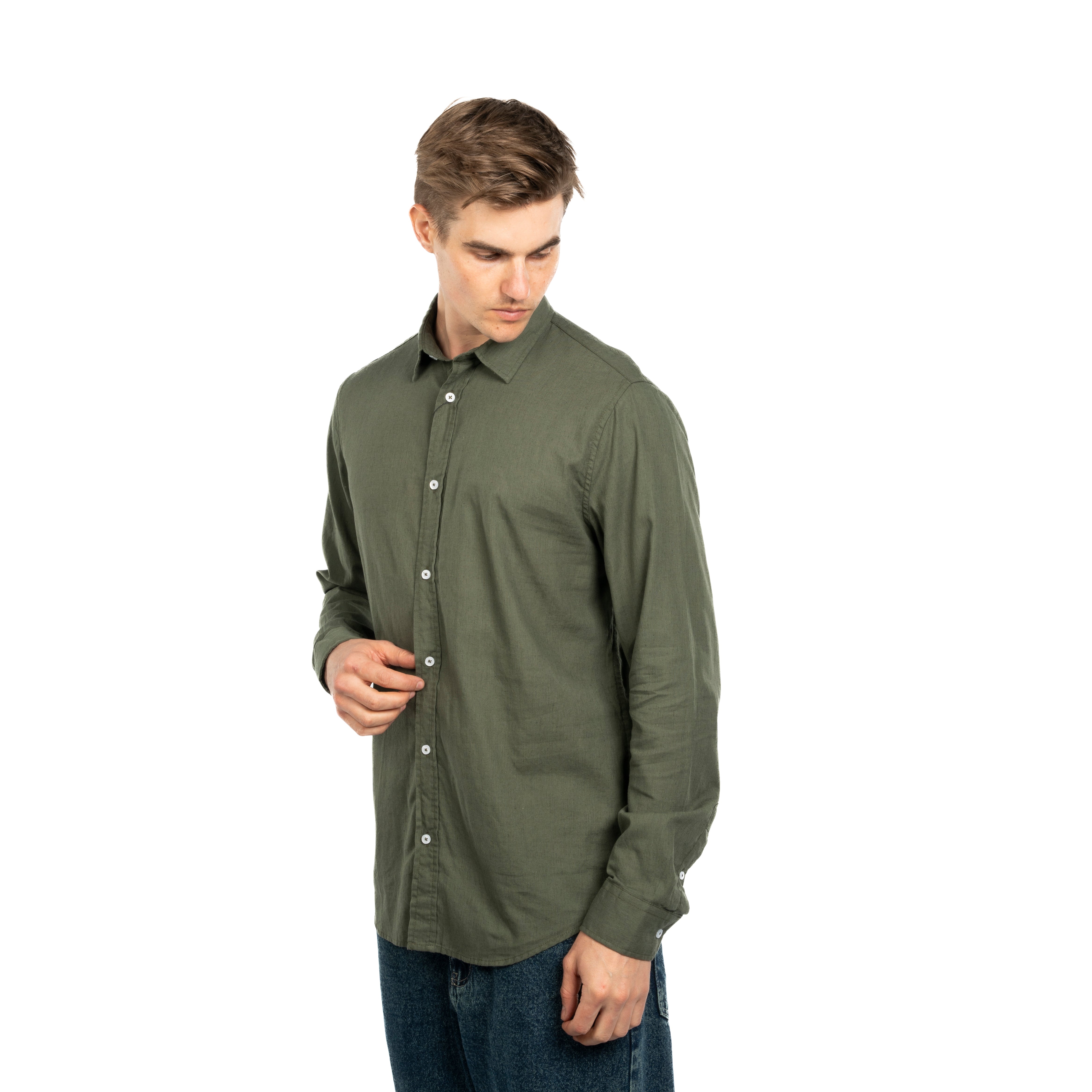 Long Sleeve Shirt - Men - Plain