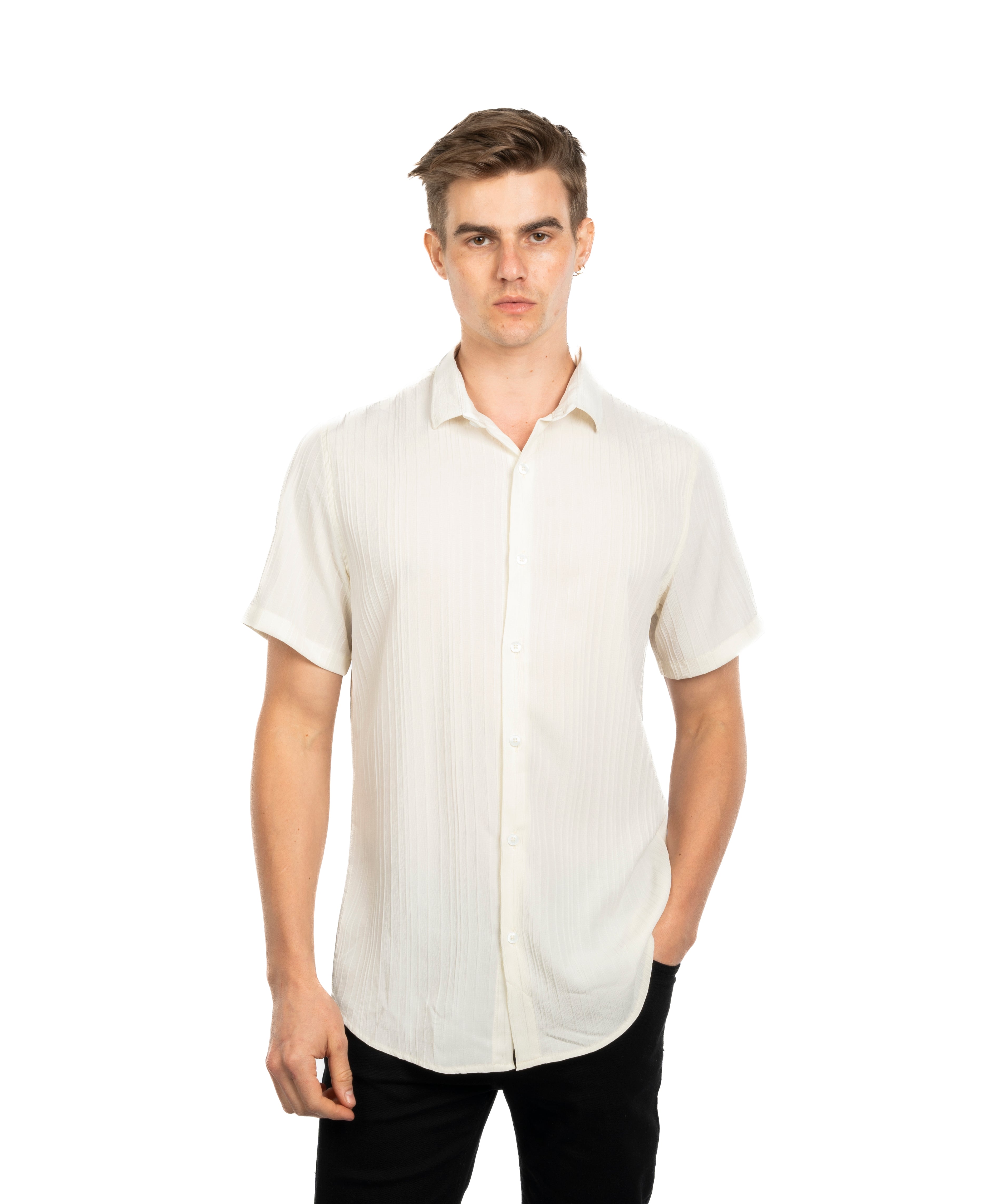 Half Sleeve Shirt - Men - Striped