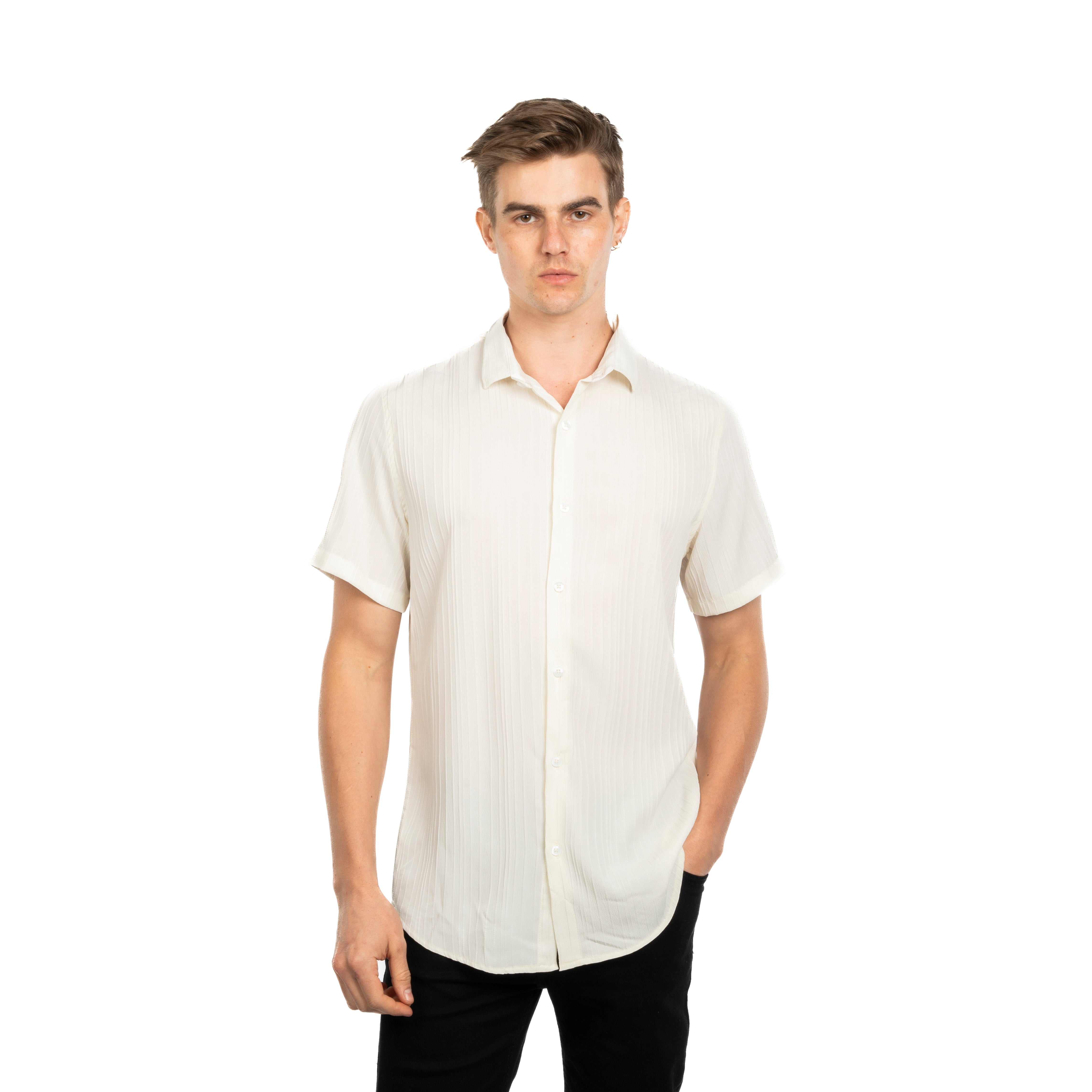 Half Sleeve Shirt - Men - Striped