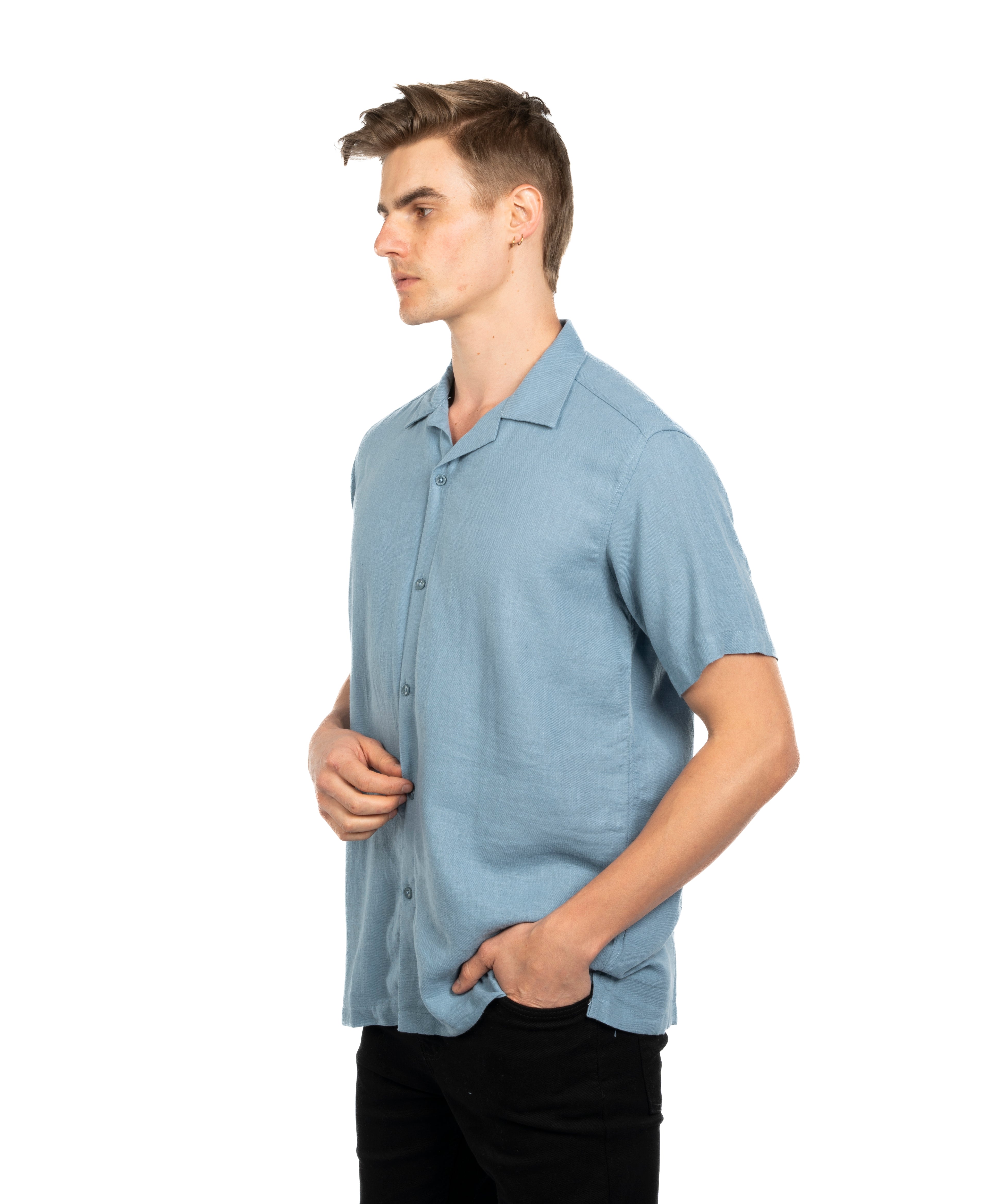 Half Sleeve Shirt - Men - Plain