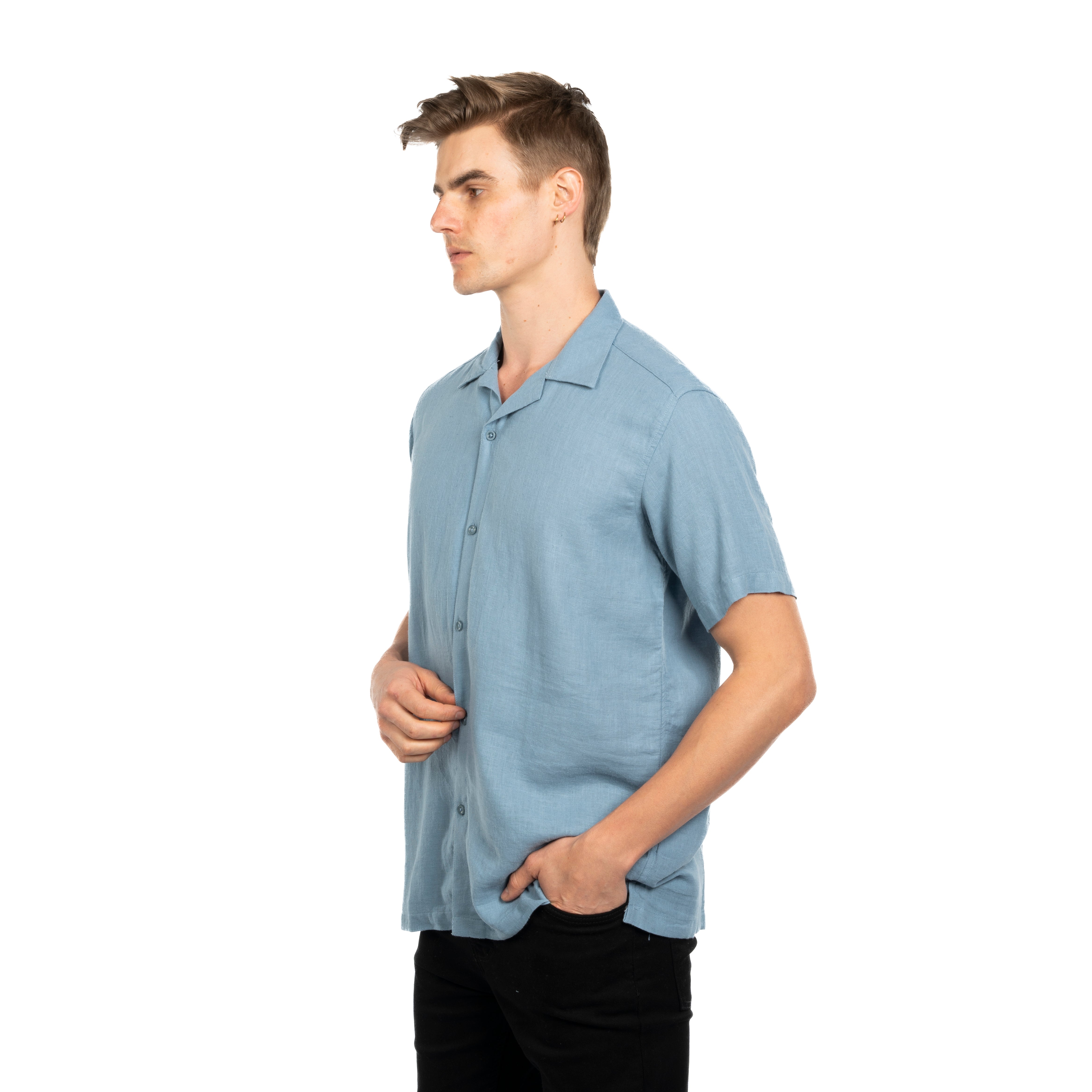 Half Sleeve Shirt - Men - Plain