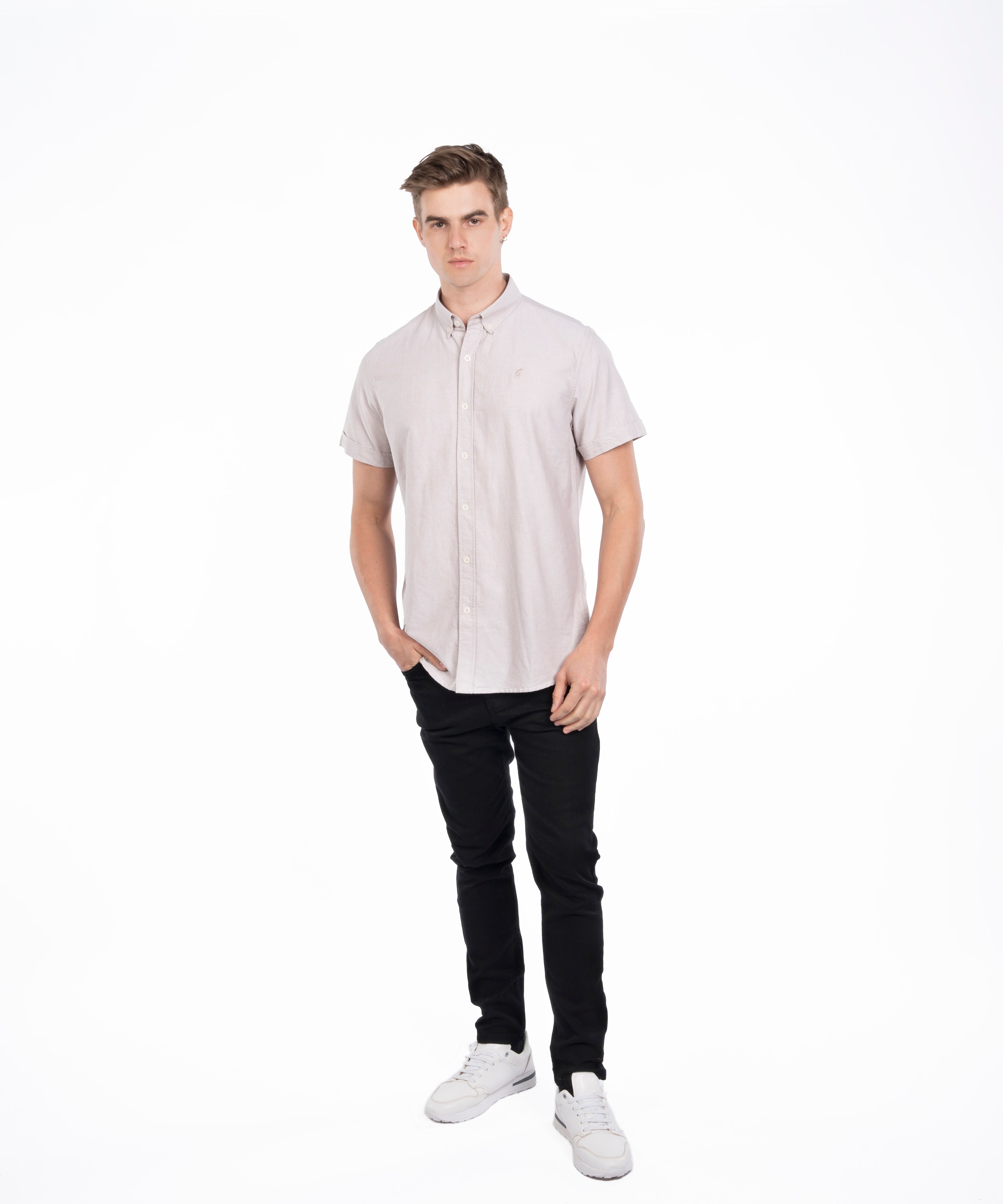 Half Sleeve Shirt - Men - Plain