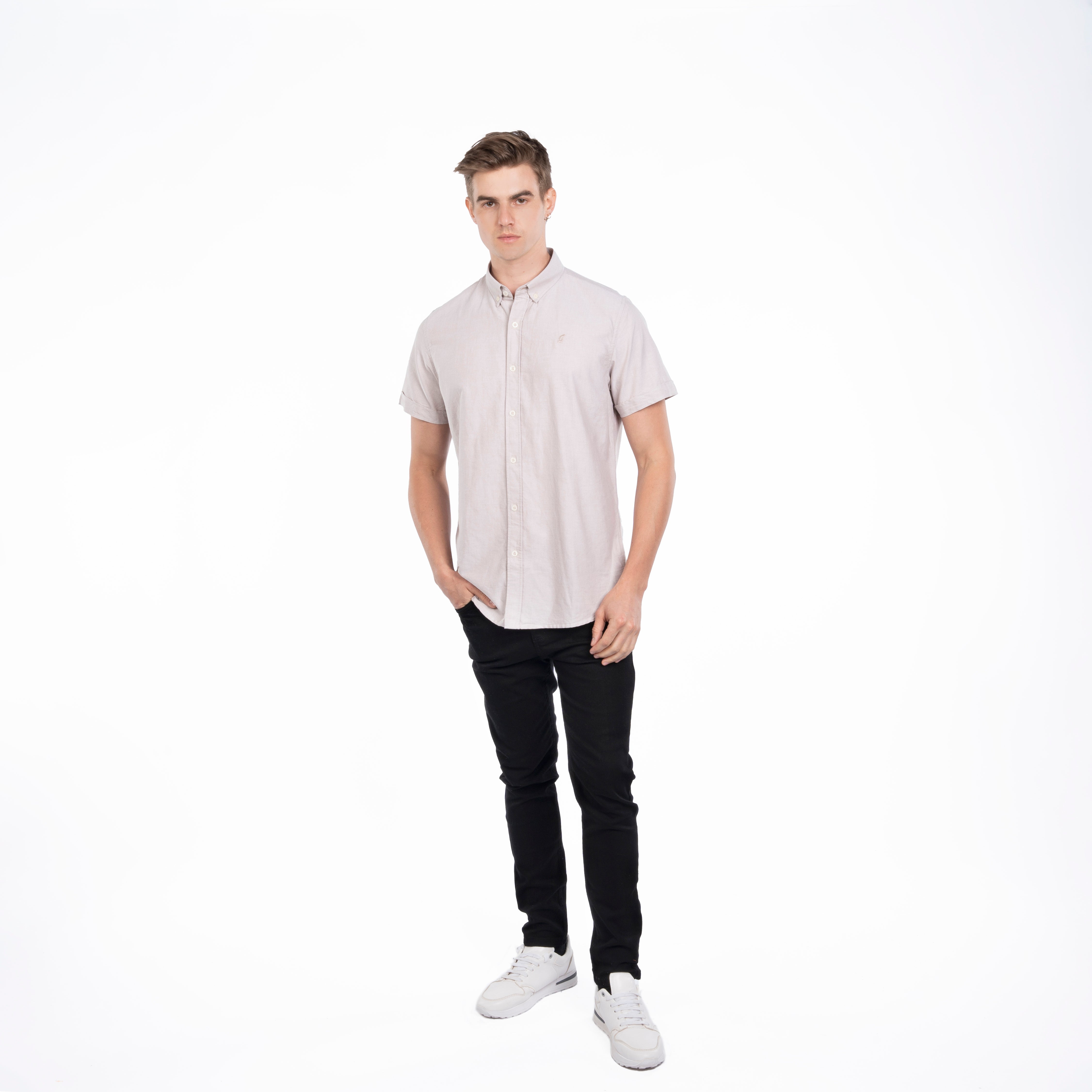 Half Sleeve Shirt - Men - Plain