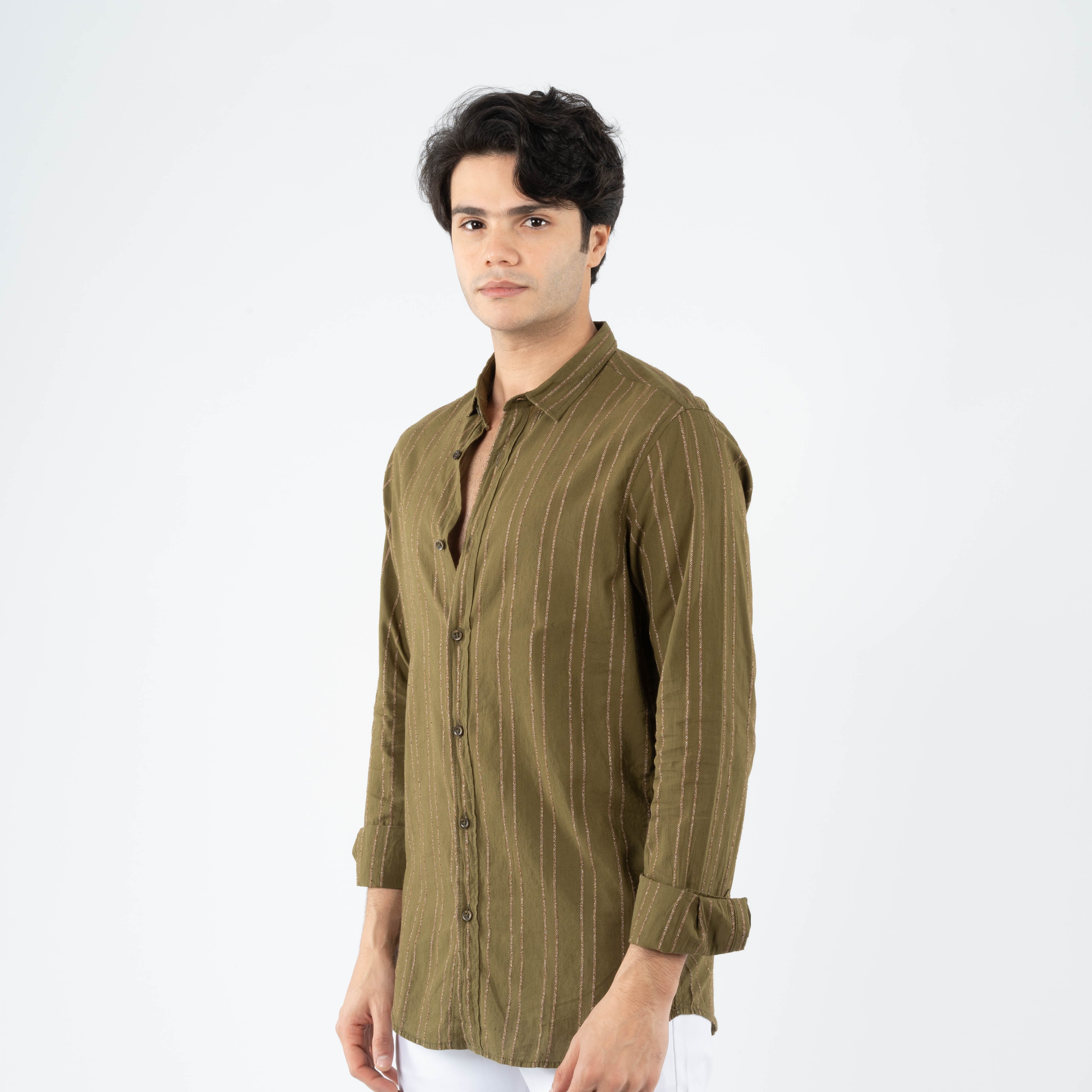 Long Sleeve Shirt - Men - Striped