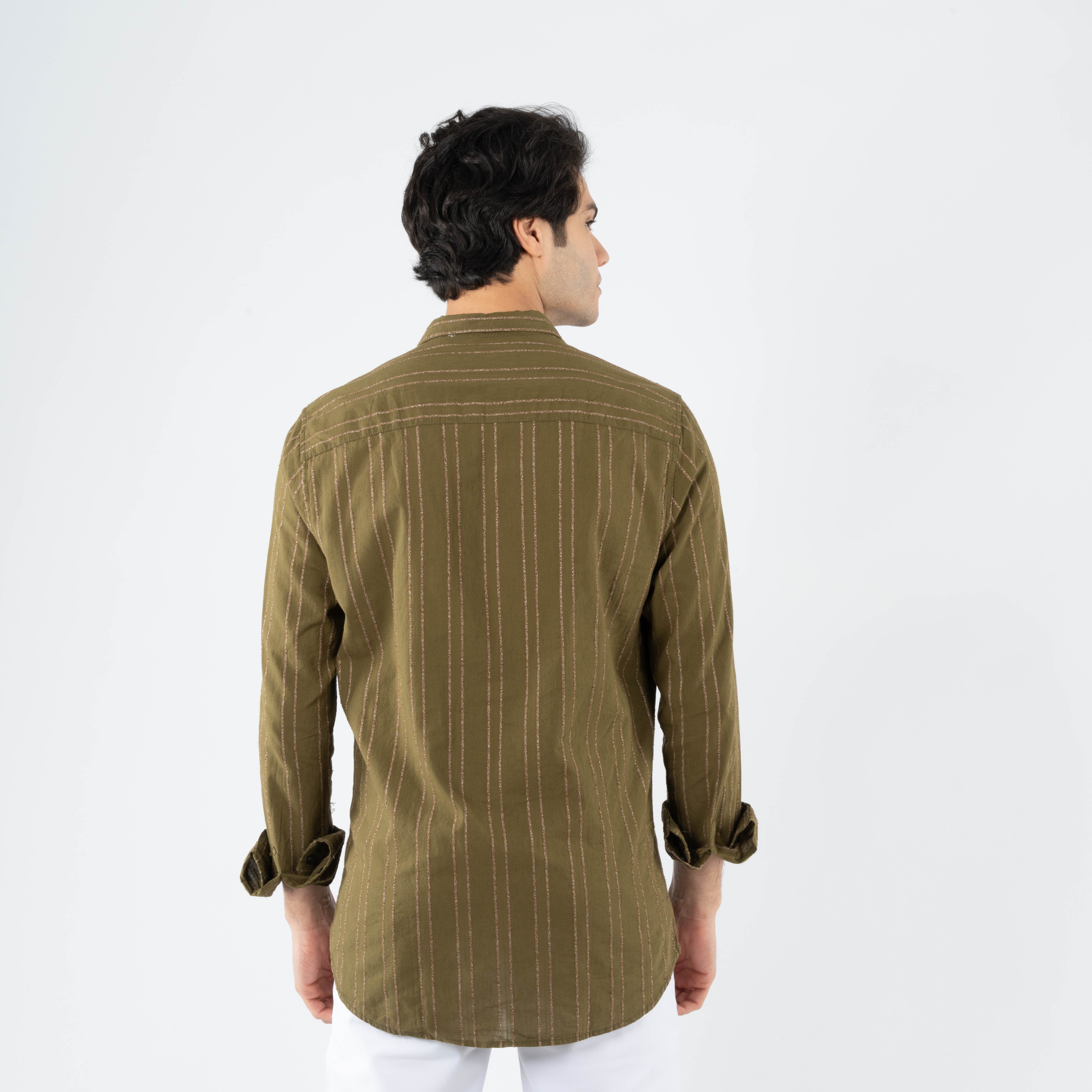 Long Sleeve Shirt - Men - Striped