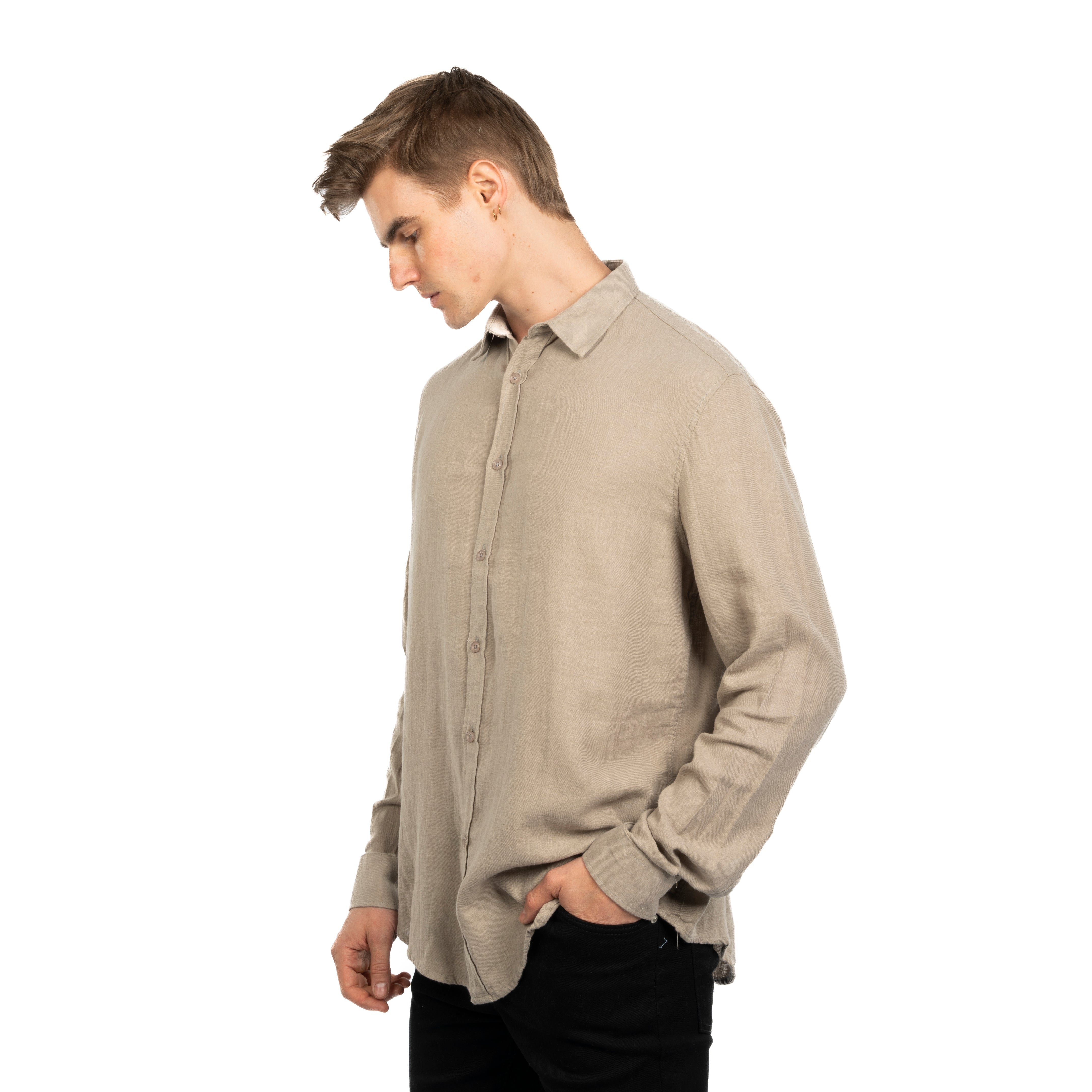 Long Sleeve Shirt - Men - Plain