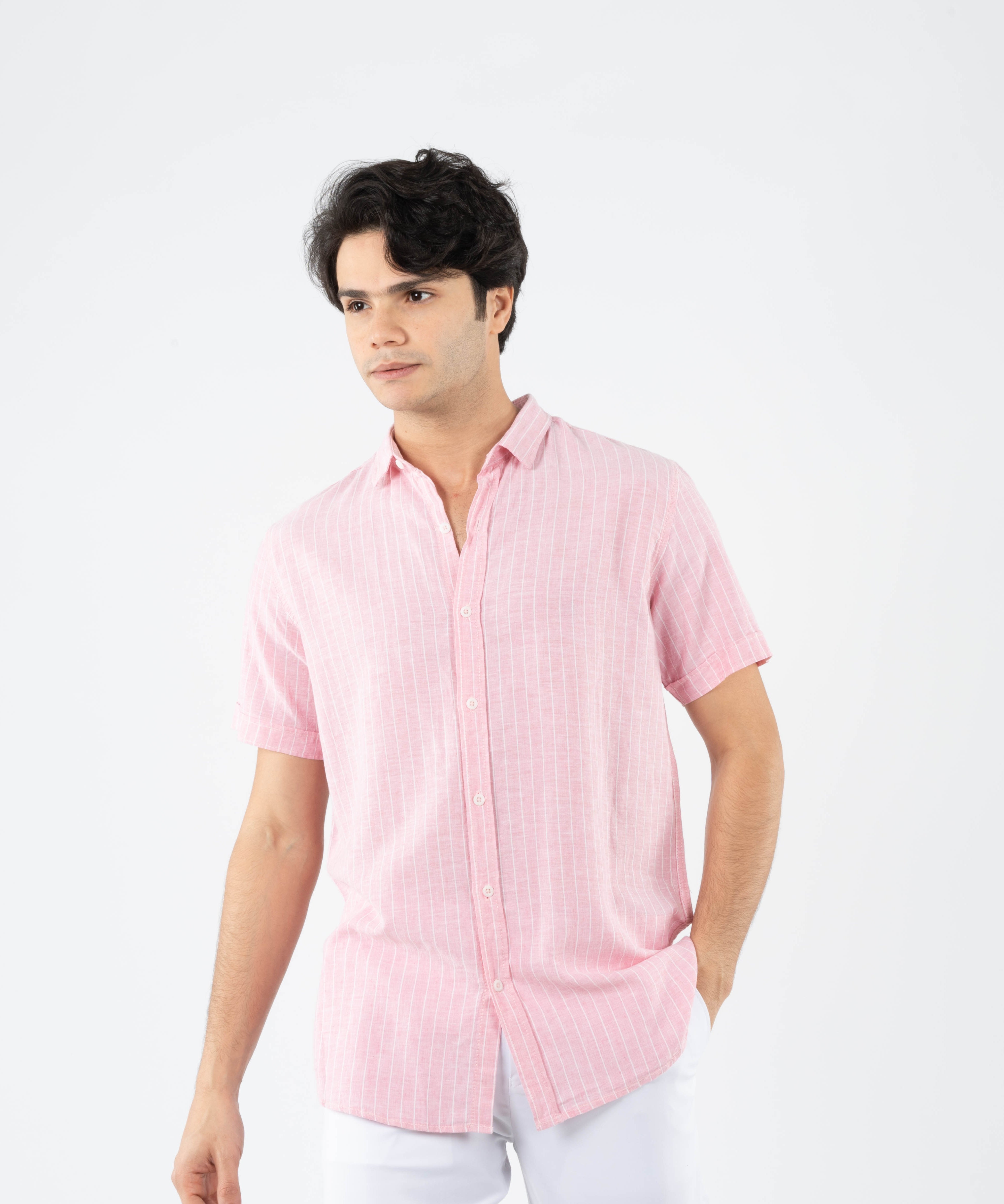 Half Sleeve Shirt - Men - Striped