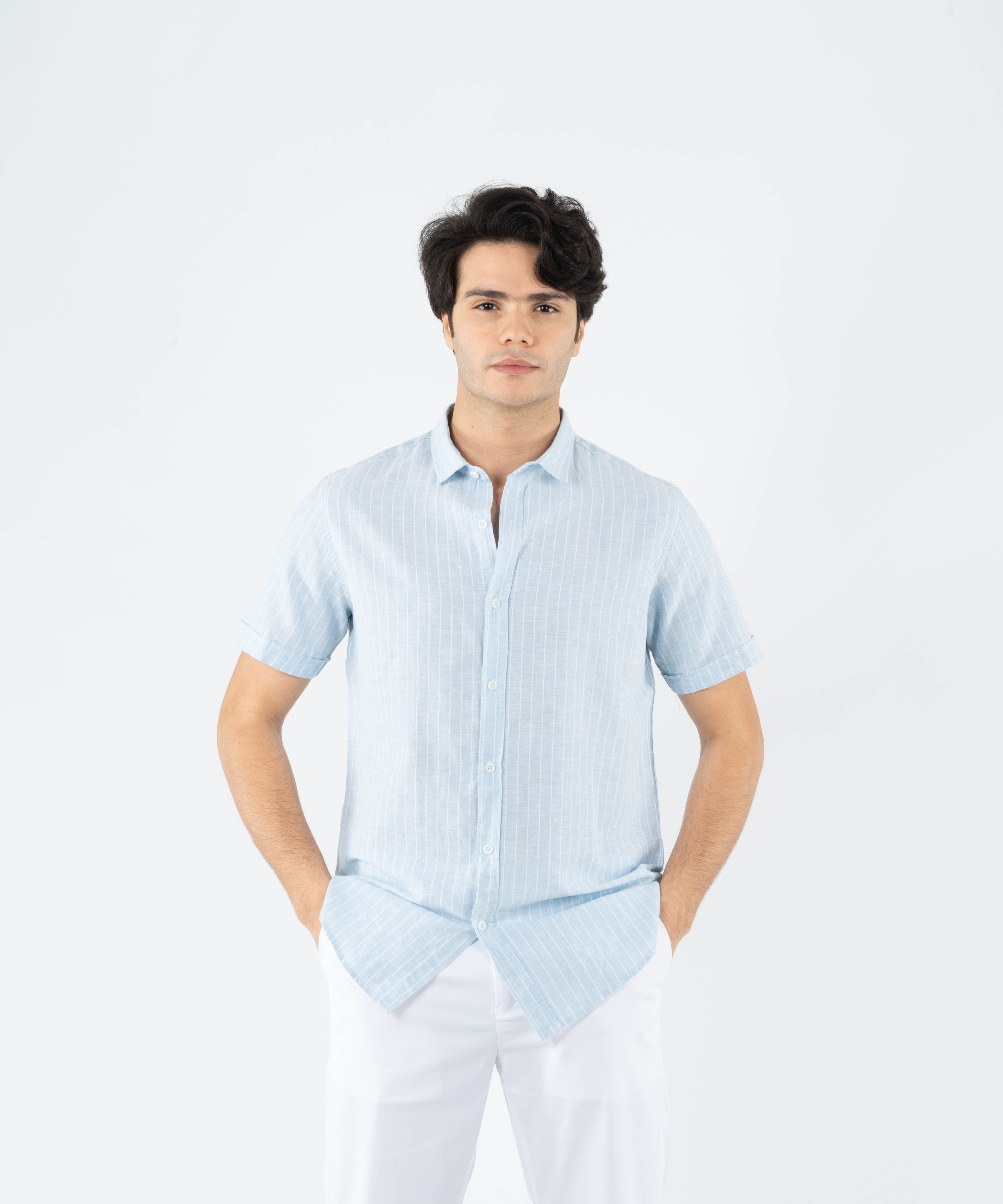 Half Sleeve Shirt - Men - Striped