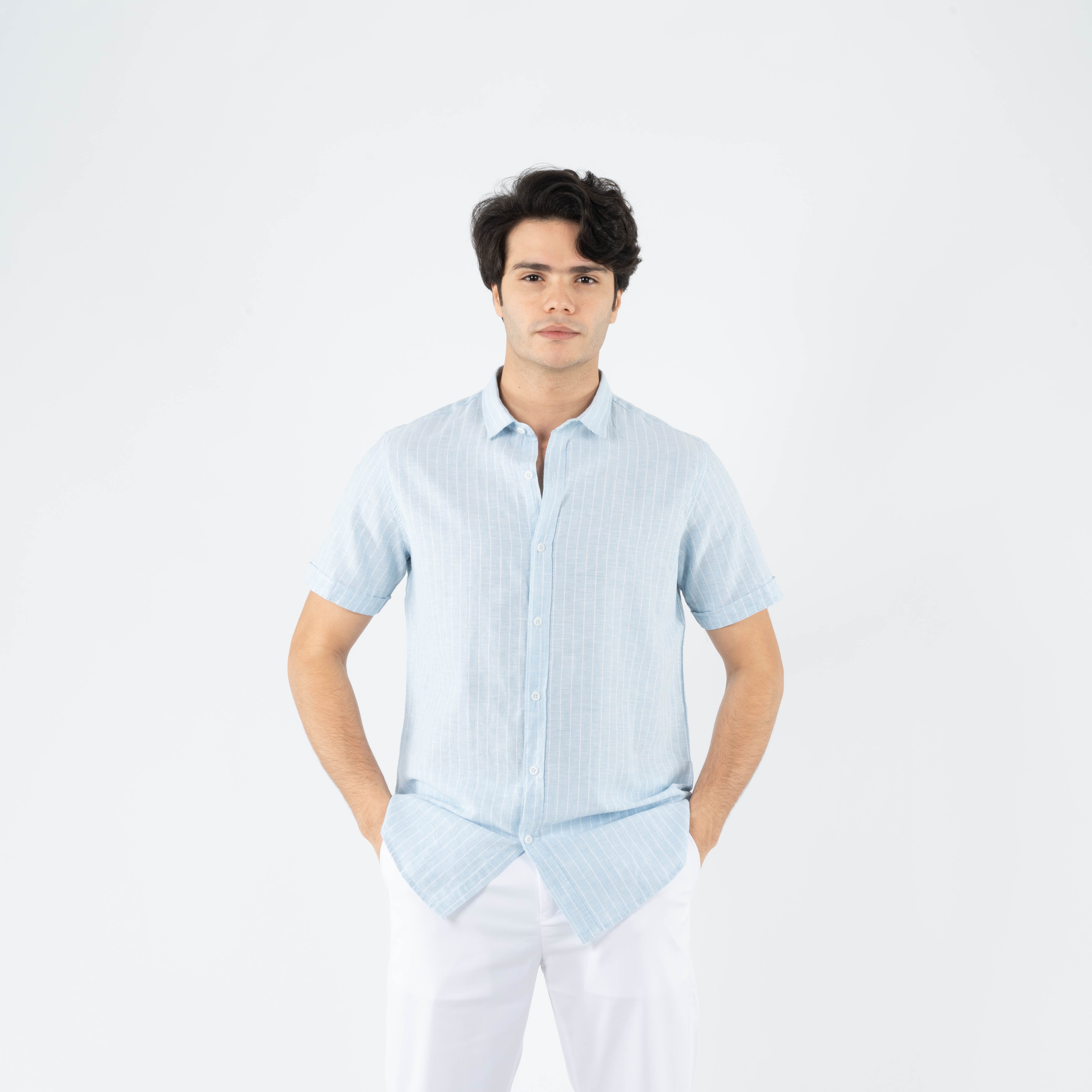 Half Sleeve Shirt - Men - Striped