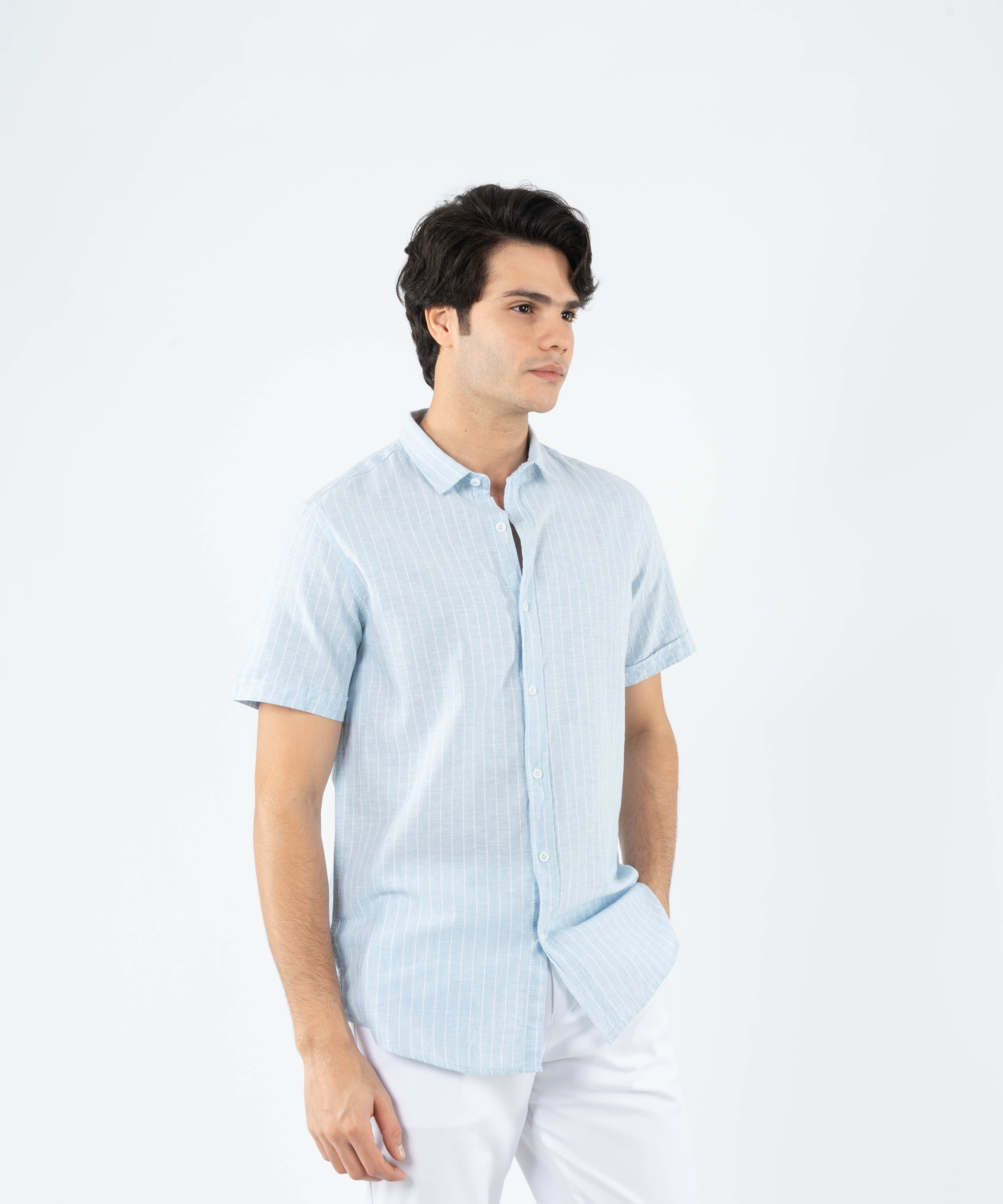 Half Sleeve Shirt - Men - Striped