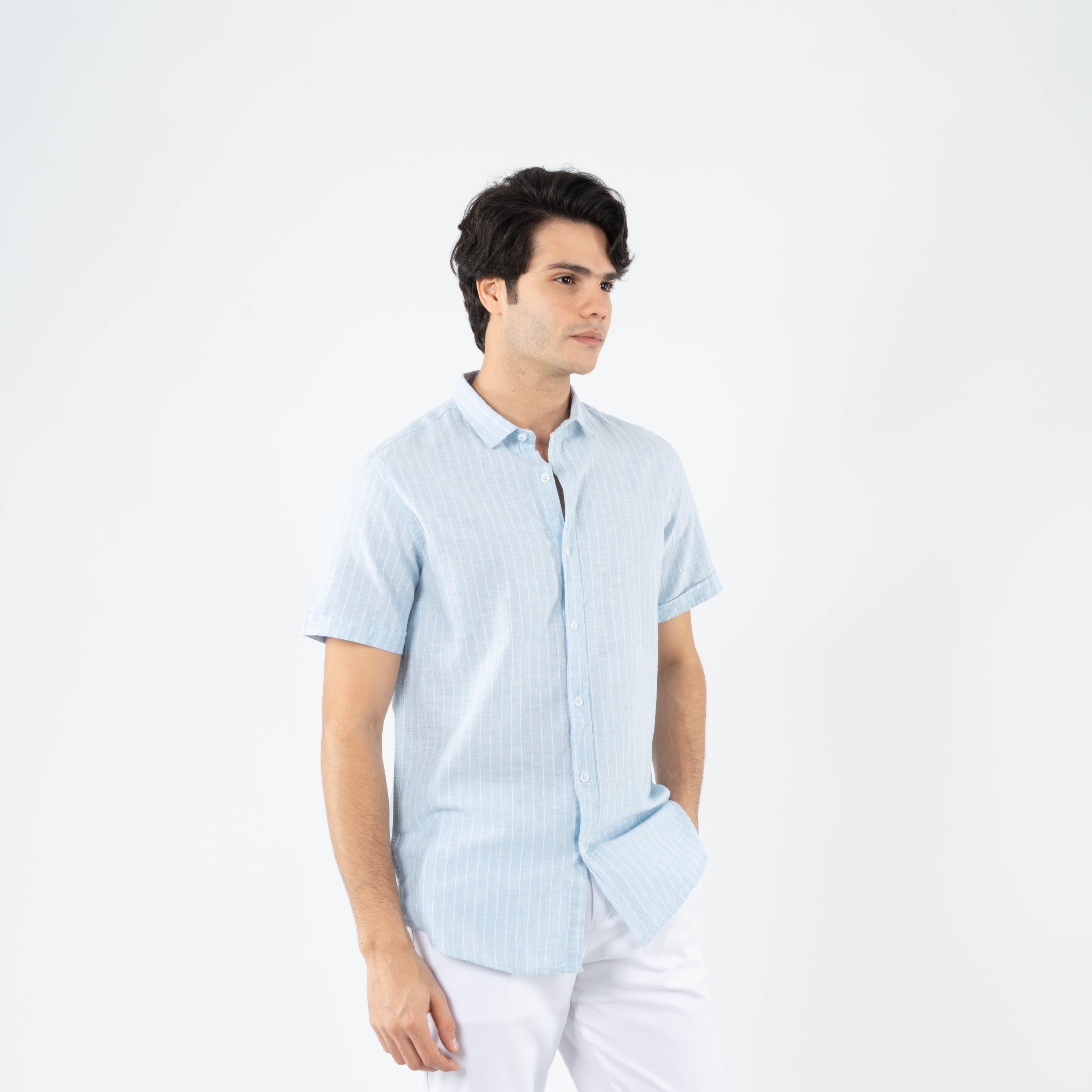 Half Sleeve Shirt - Men - Striped
