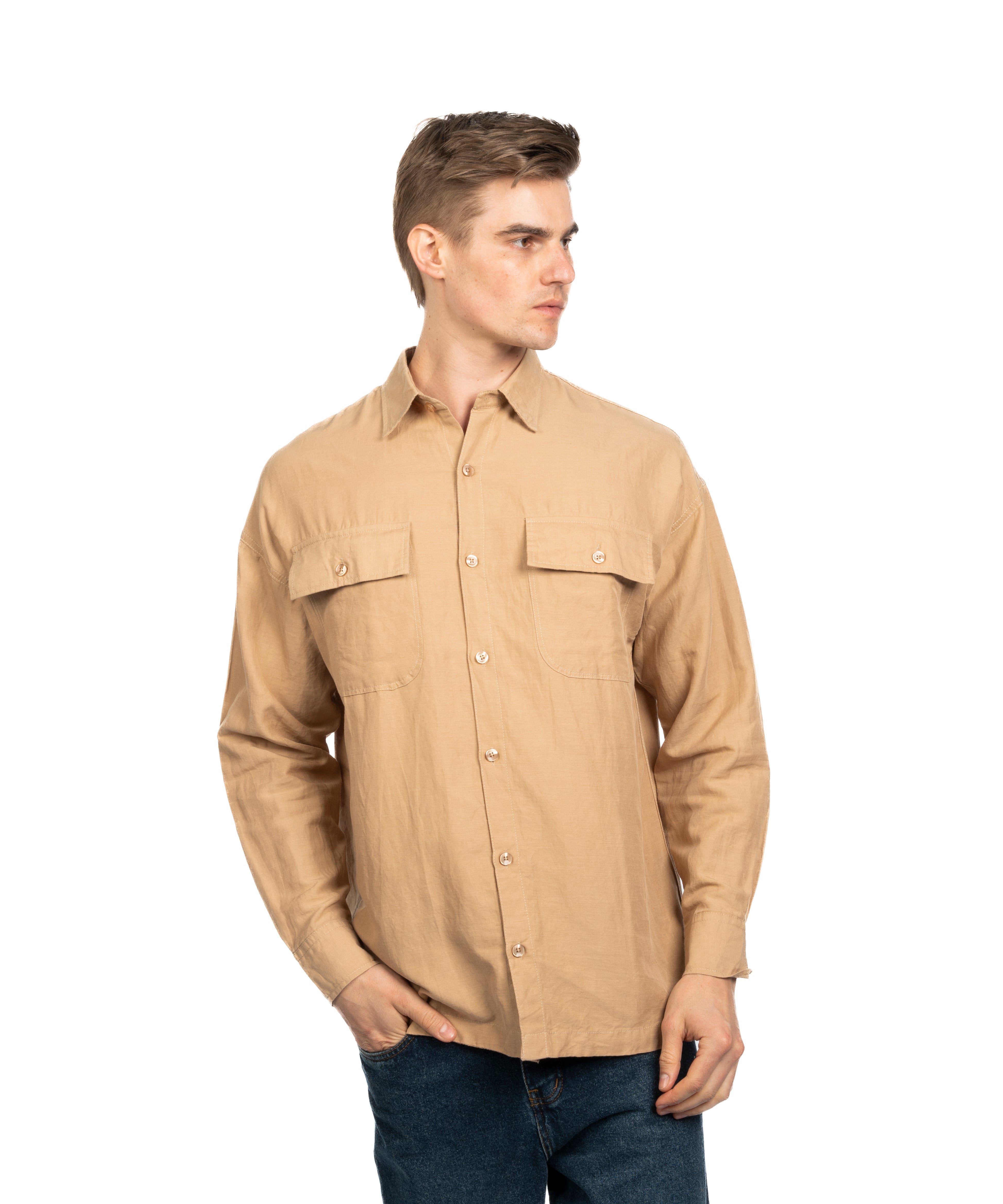 Long Sleeve Shirt - Men - Plain